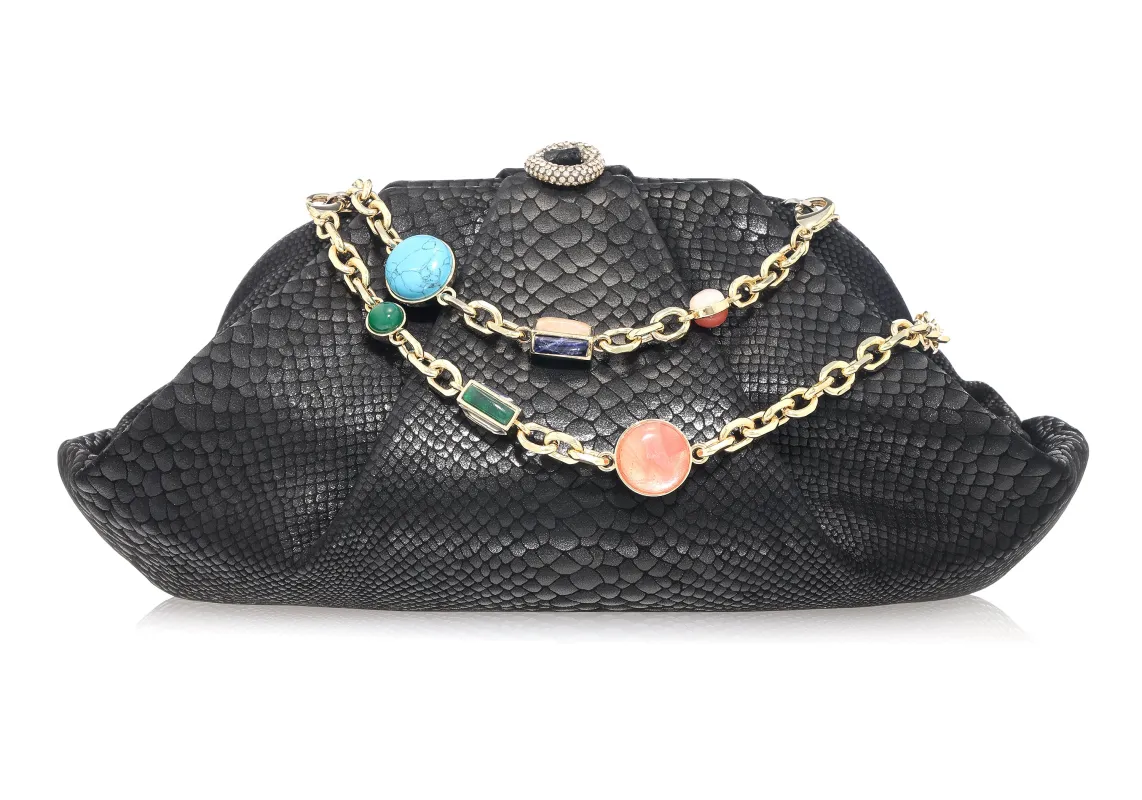 Grande Gemma Embossed Clutch sold by Judith Leiber