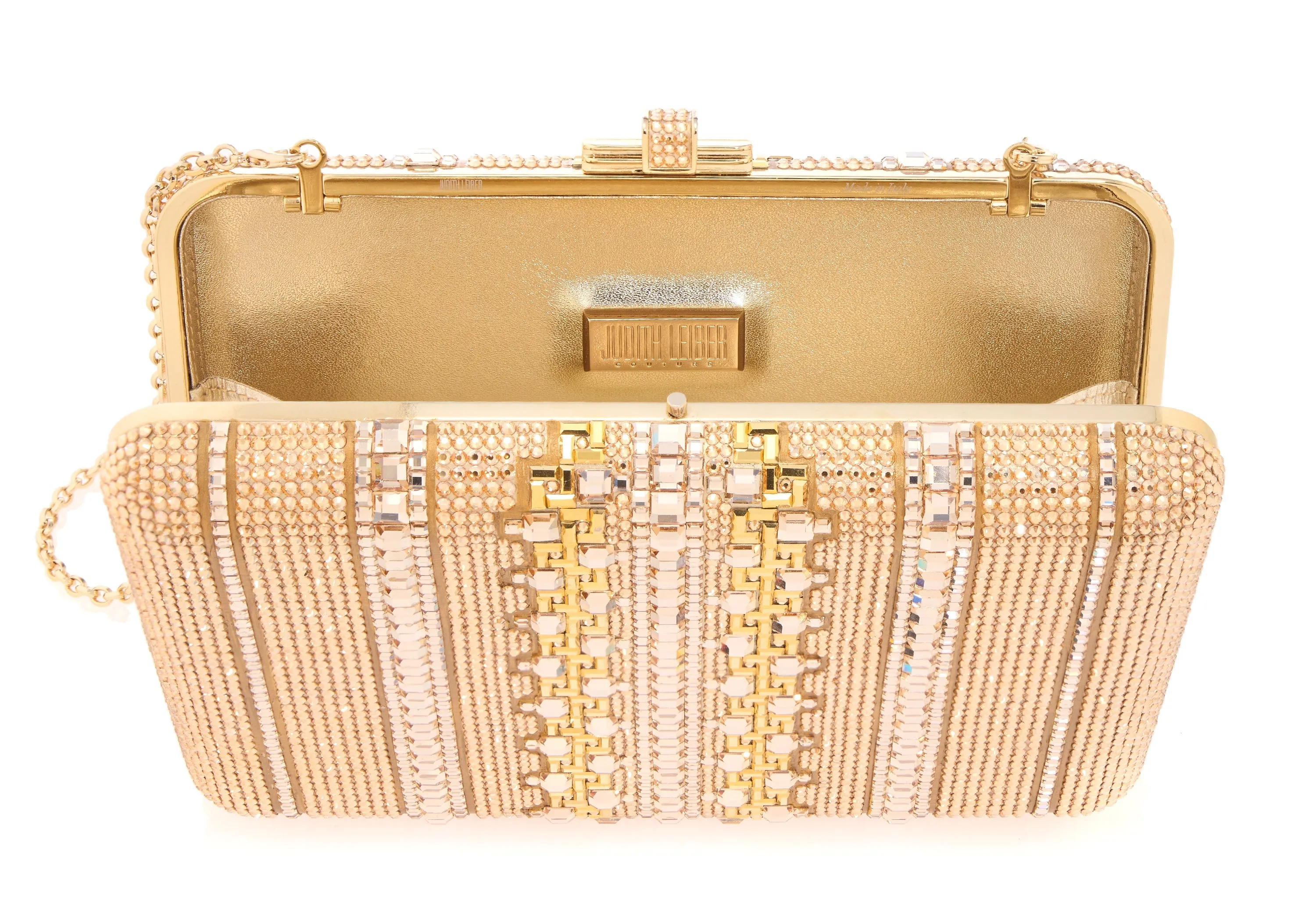 Slim Slide Crystal Lattice Champagne sold by Judith Leiber product image thumbnail 3