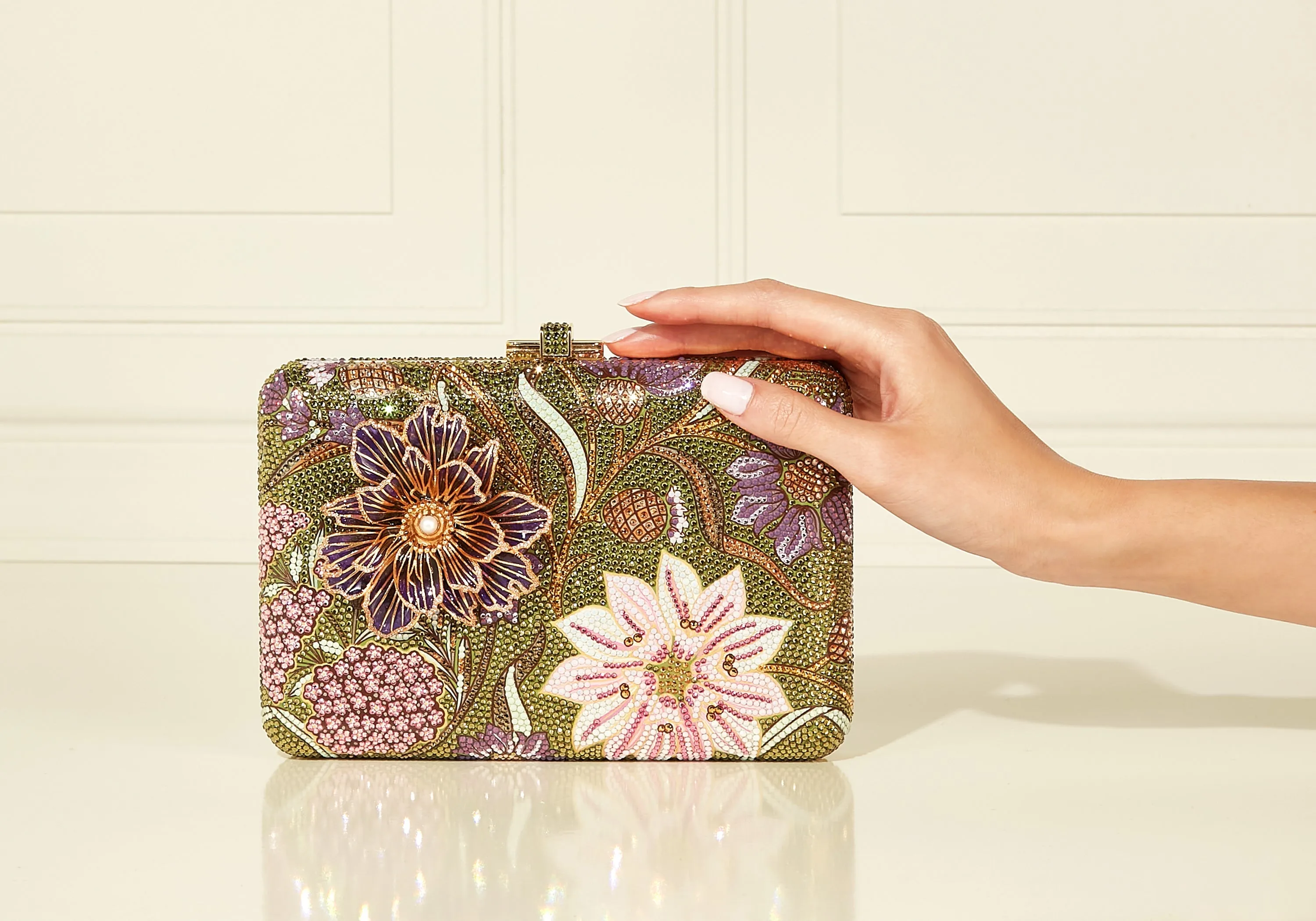 Slim Slide Dancing Floral Clutch sold by Judith Leiber product image thumbnail 2