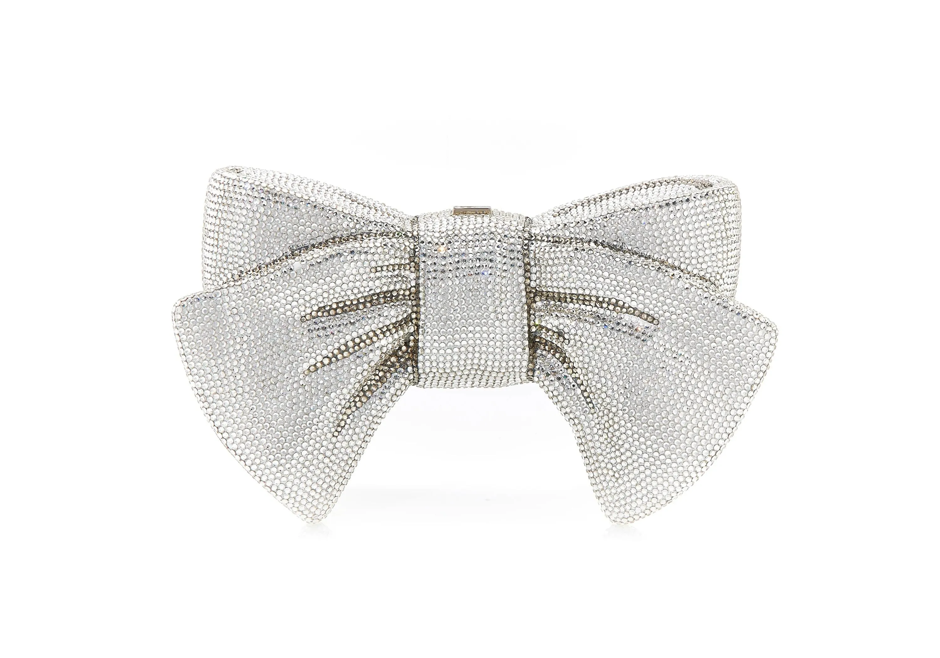 Just For You Bow Silver Designer Handbag sold by Judith Leiber