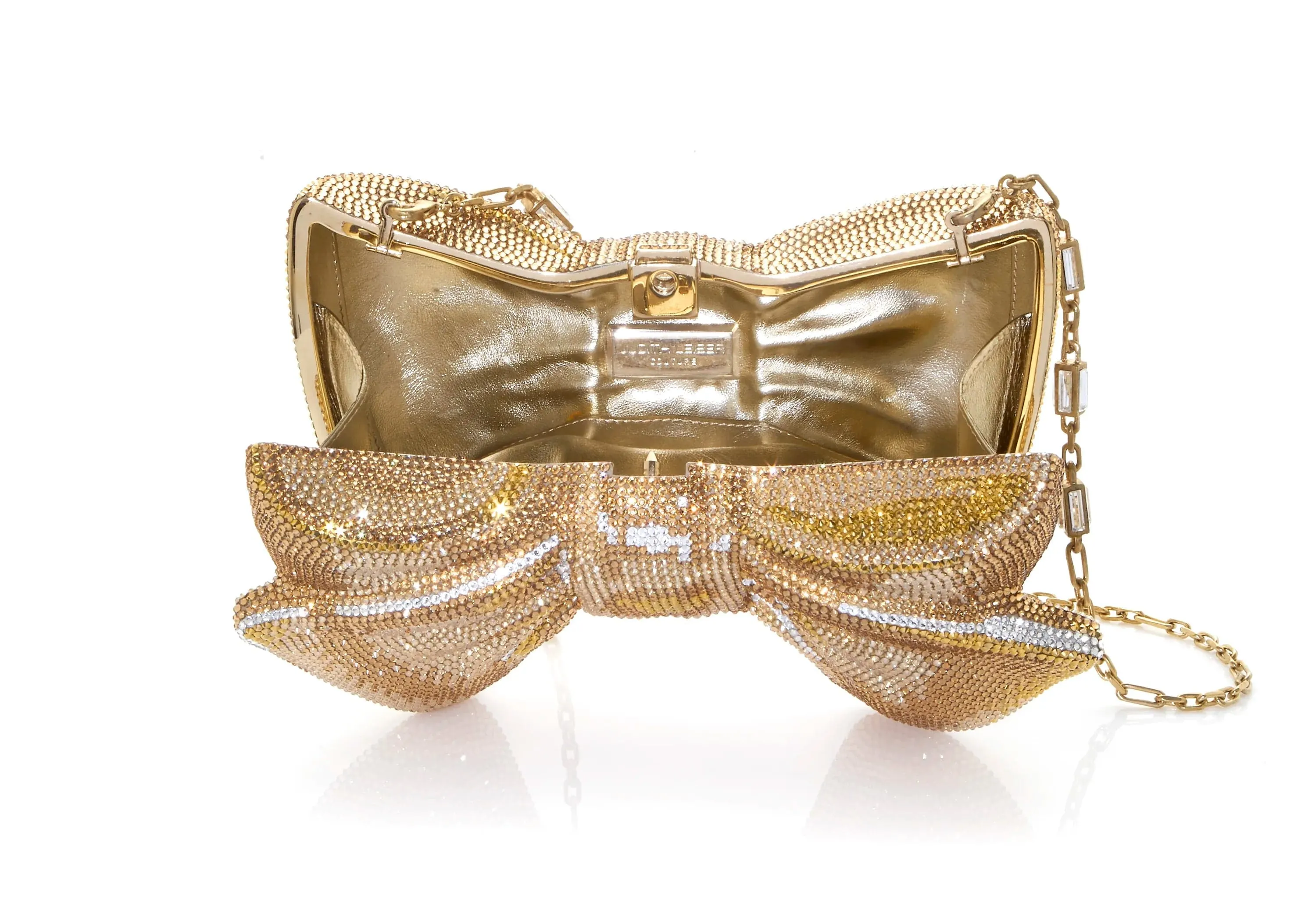 Just For You Bow Gold Designer Clutch sold by Judith Leiber product image thumbnail 3