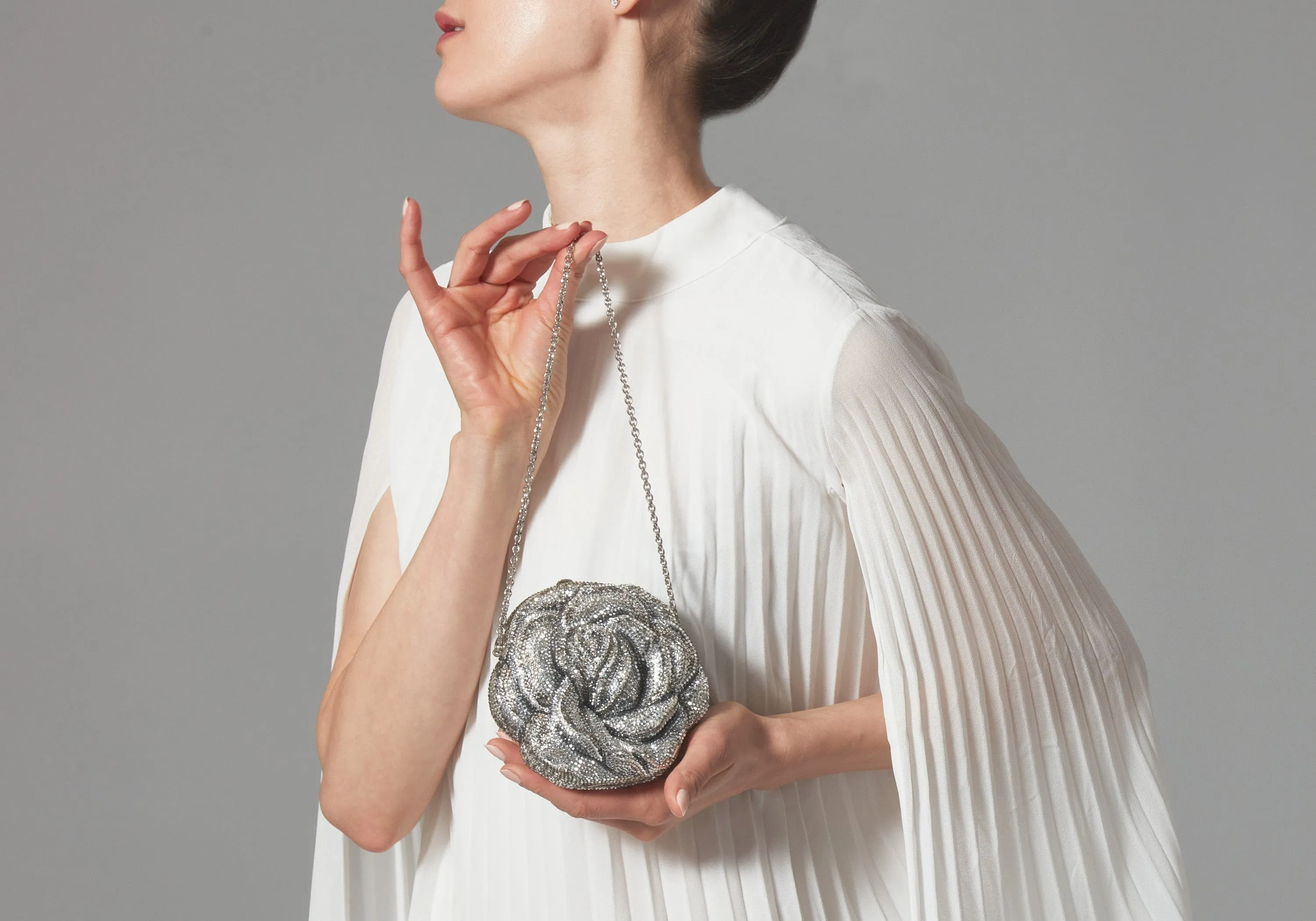 Rose Desiree Silver Clutch sold by Judith Leiber product image thumbnail 2