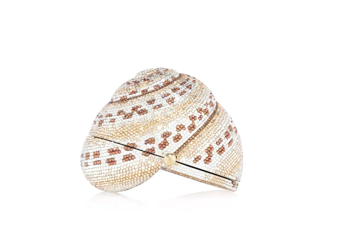 Snail Shell Calico sold by Judith Leiber