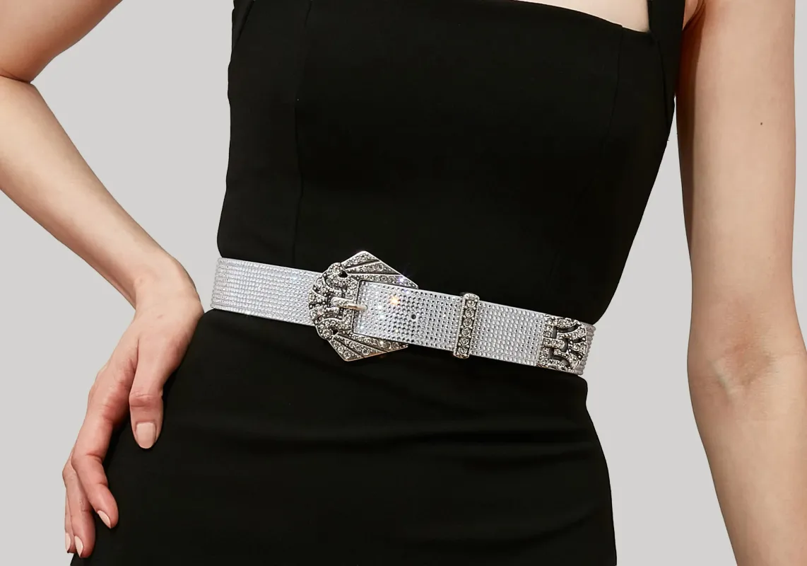 Art Deco Chain Belt Silver sold by Judith Leiber
