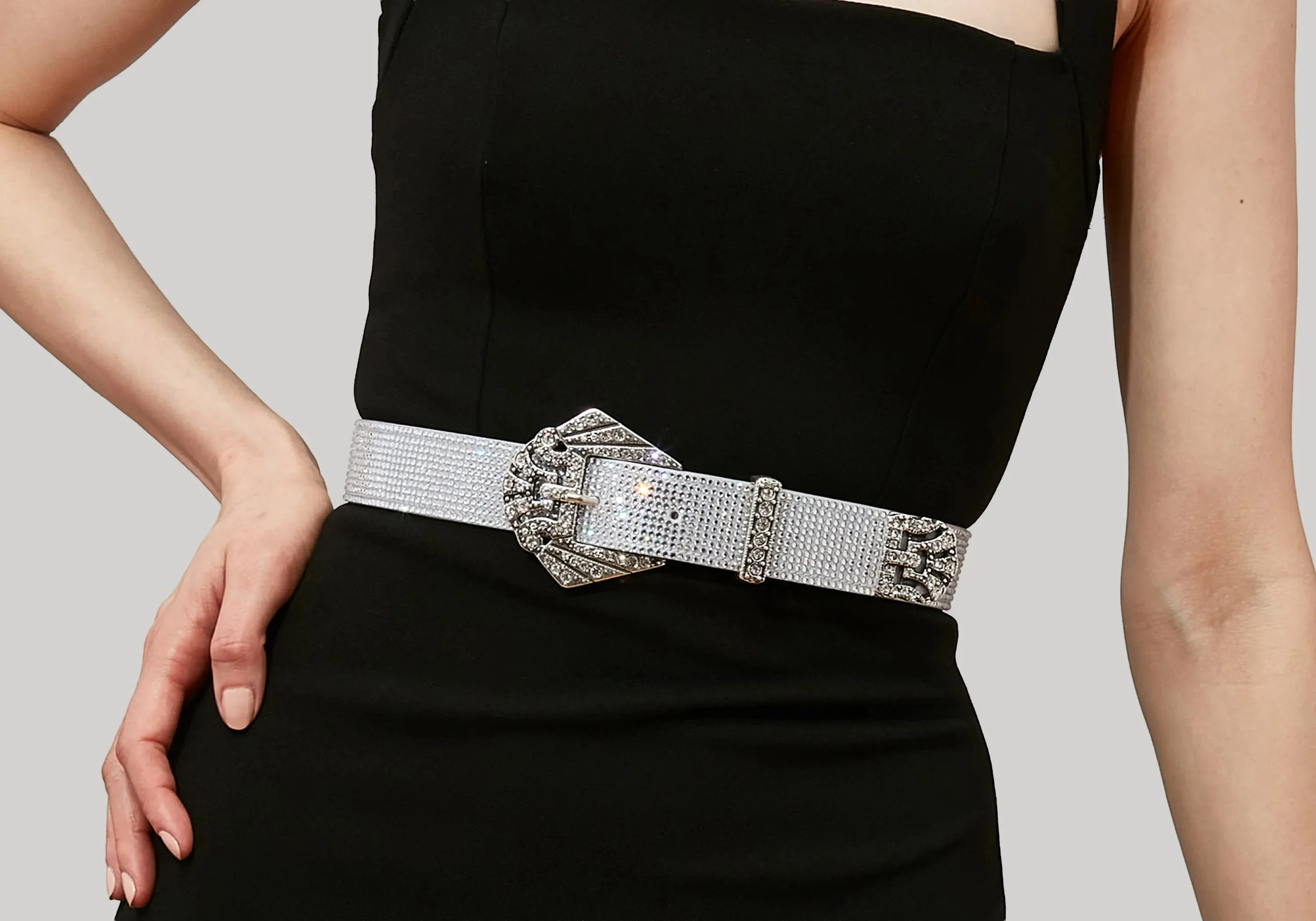Art Deco Chain Belt Silver sold by Judith Leiber