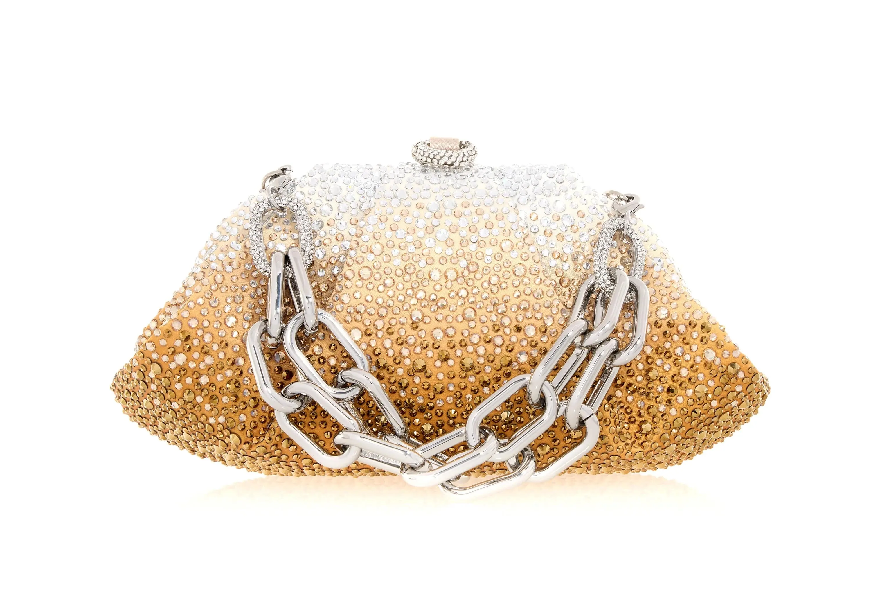 Gemma Crystal Caviar Golden Gradient sold by Judith Leiber