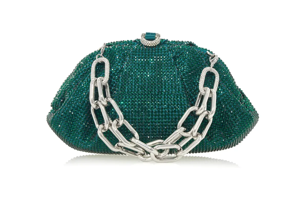 Gemma Crystal Emerald sold by Judith Leiber