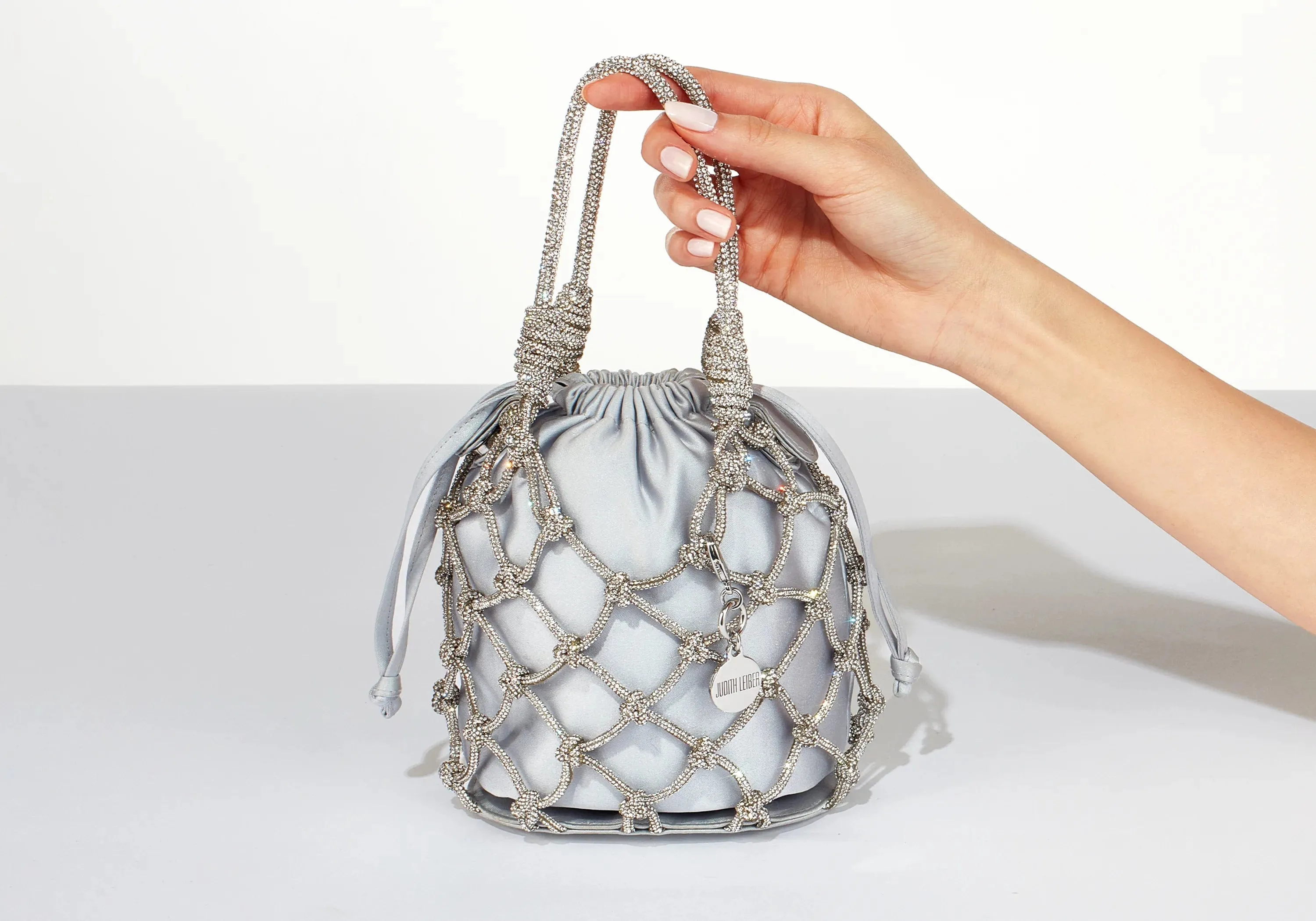 Sparkle Net Pouch Silver sold by Judith Leiber product image thumbnail 2
