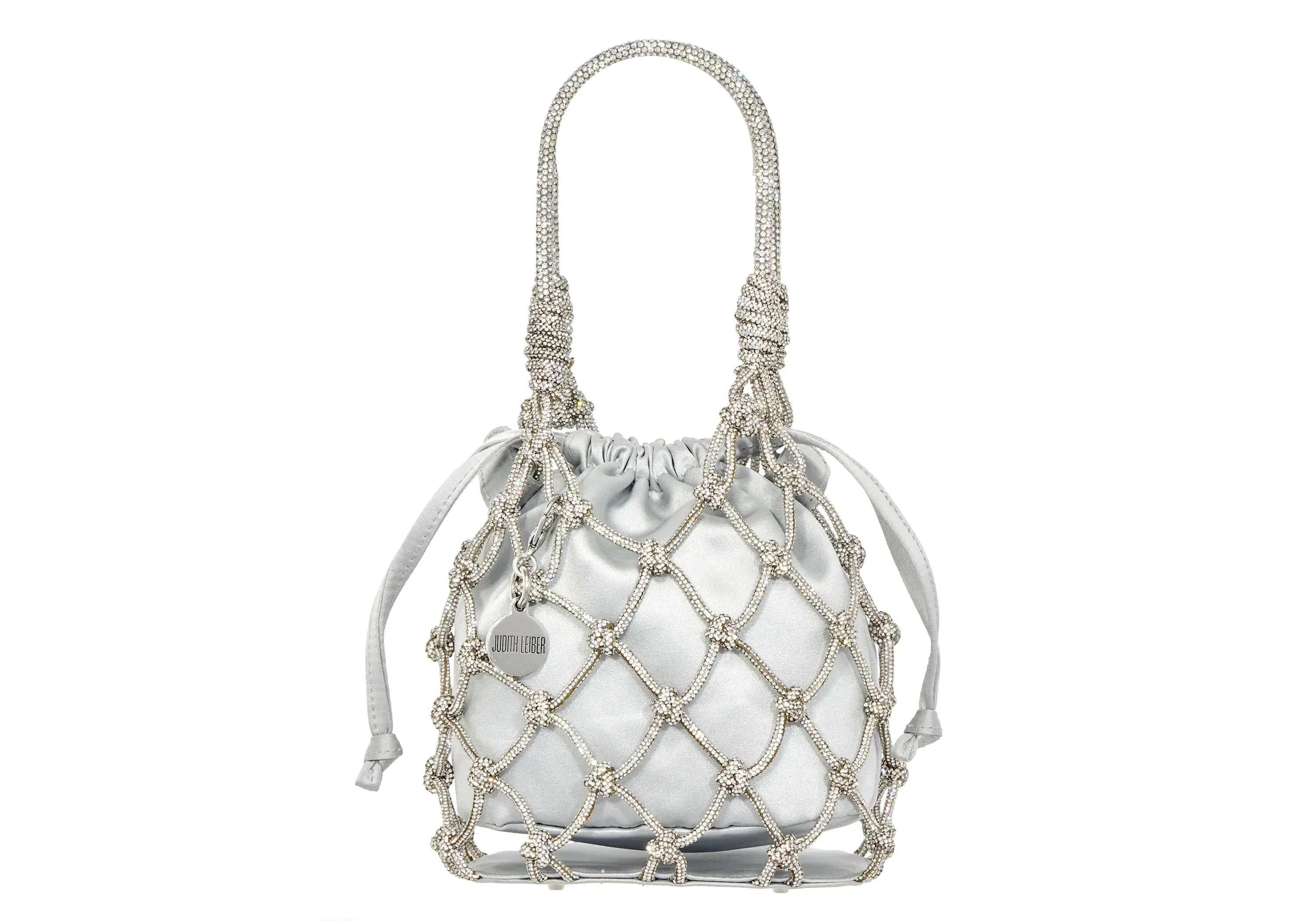 Sparkle Net Pouch Silver sold by Judith Leiber