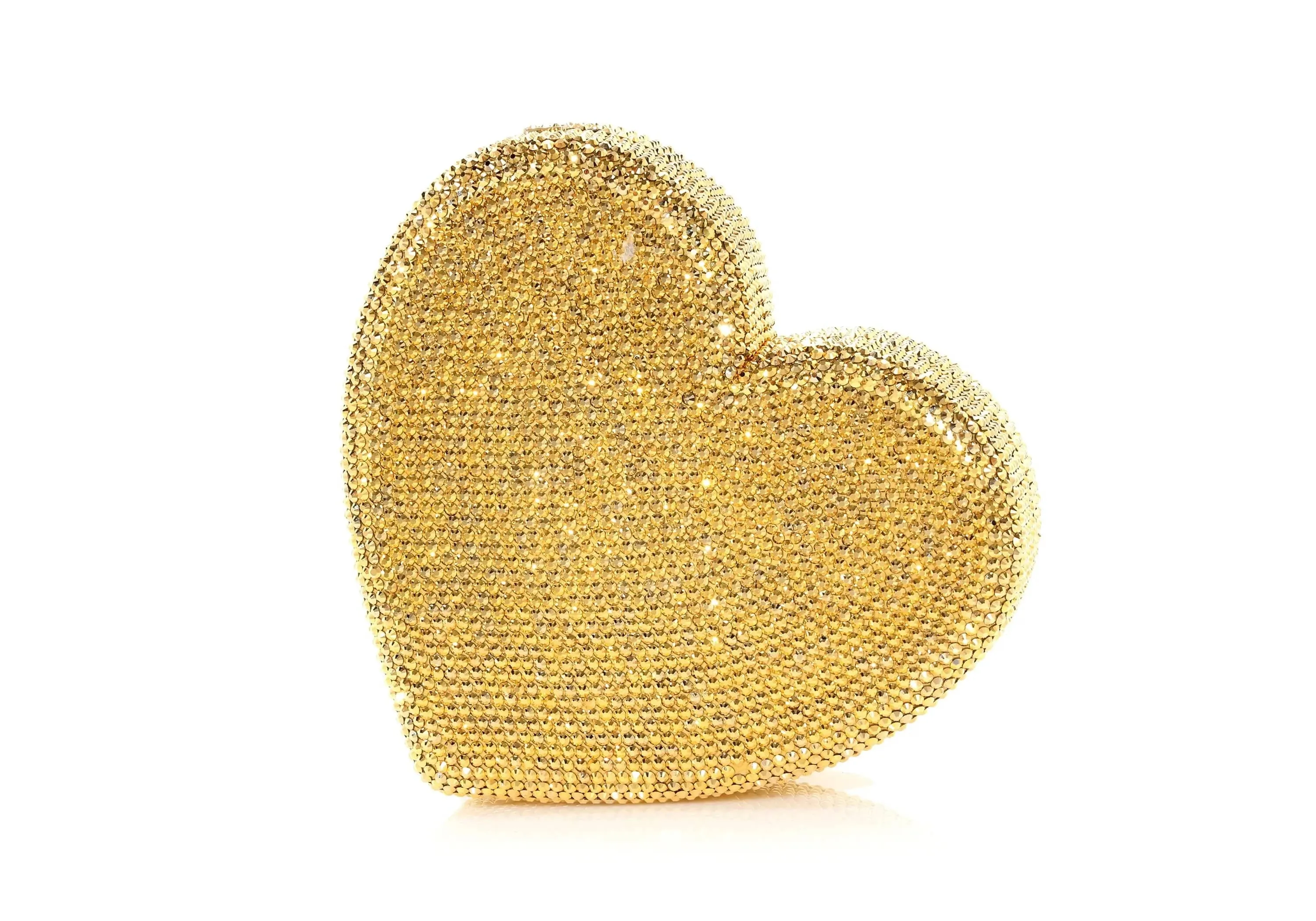 Heart Clutch Gold sold by Judith Leiber