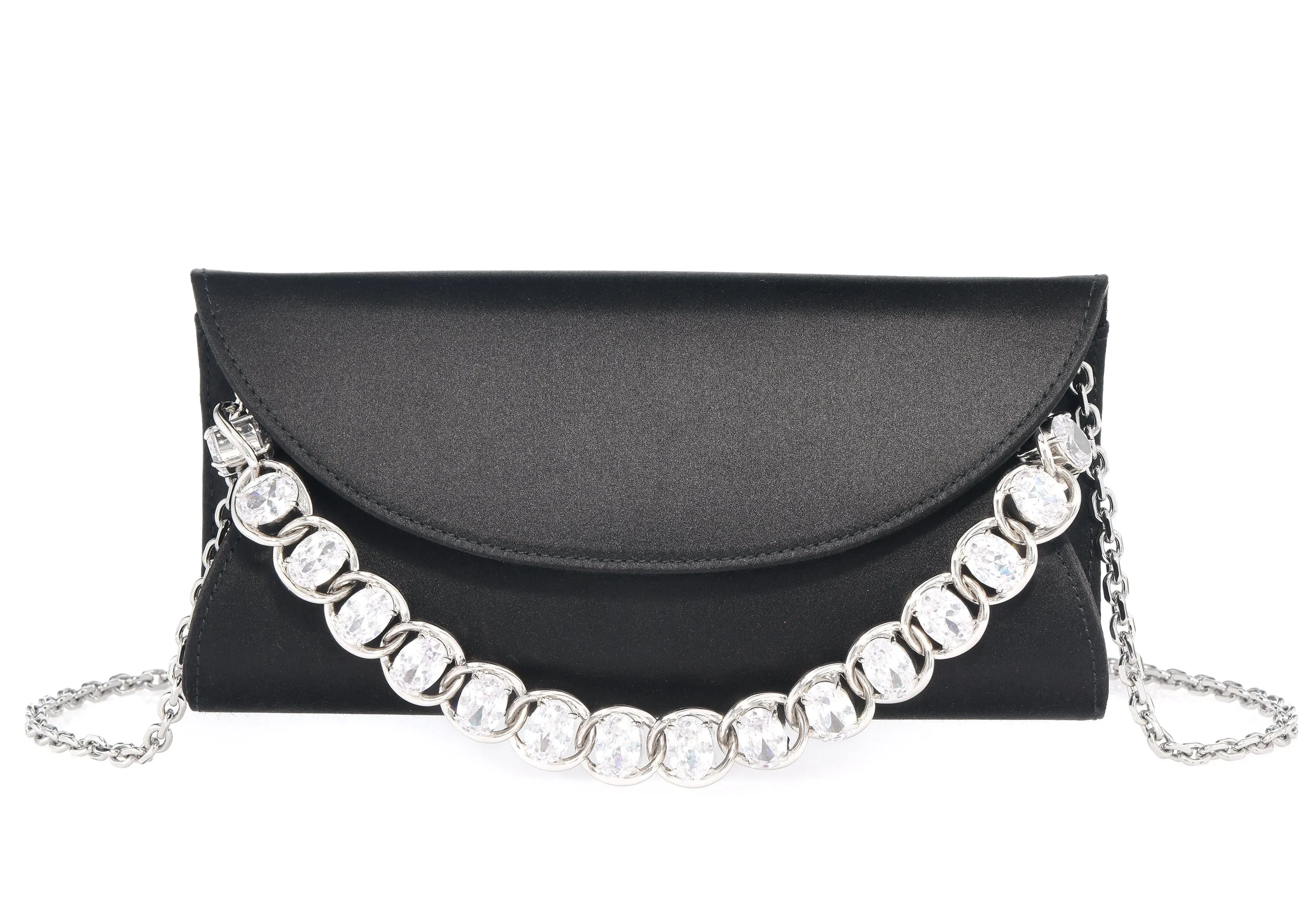 Envelope Taylor Satin Black Silver sold by Judith Leiber product image thumbnail 4