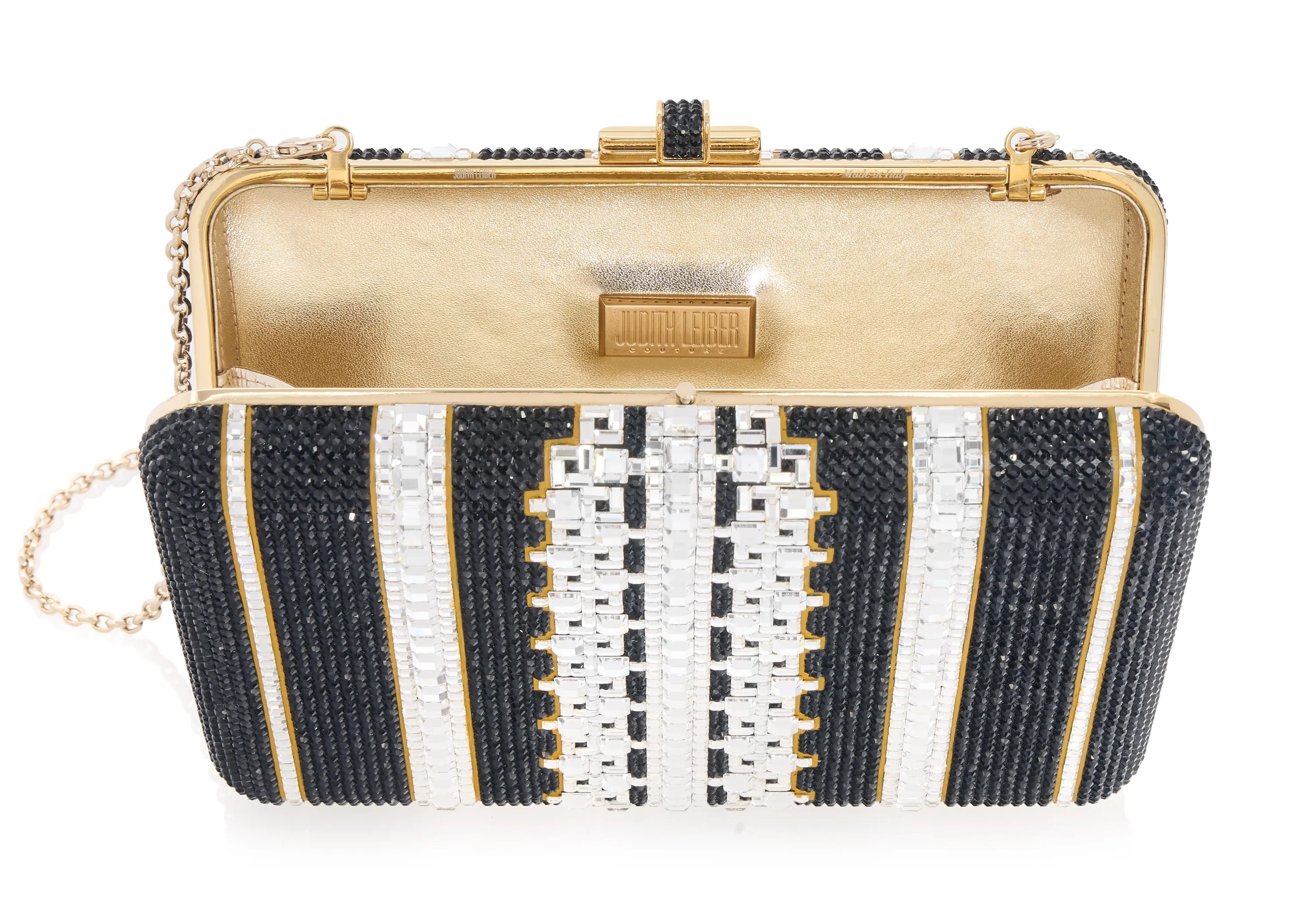 Slim Slide Crystal Lattice Black Clutch sold by Judith Leiber product image thumbnail 3