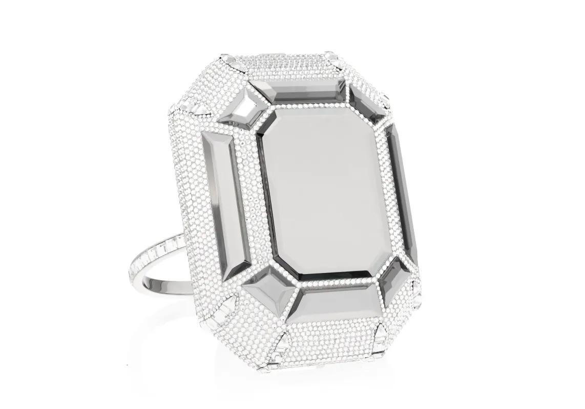 Ring Emerald Cut Silver sold by Judith Leiber