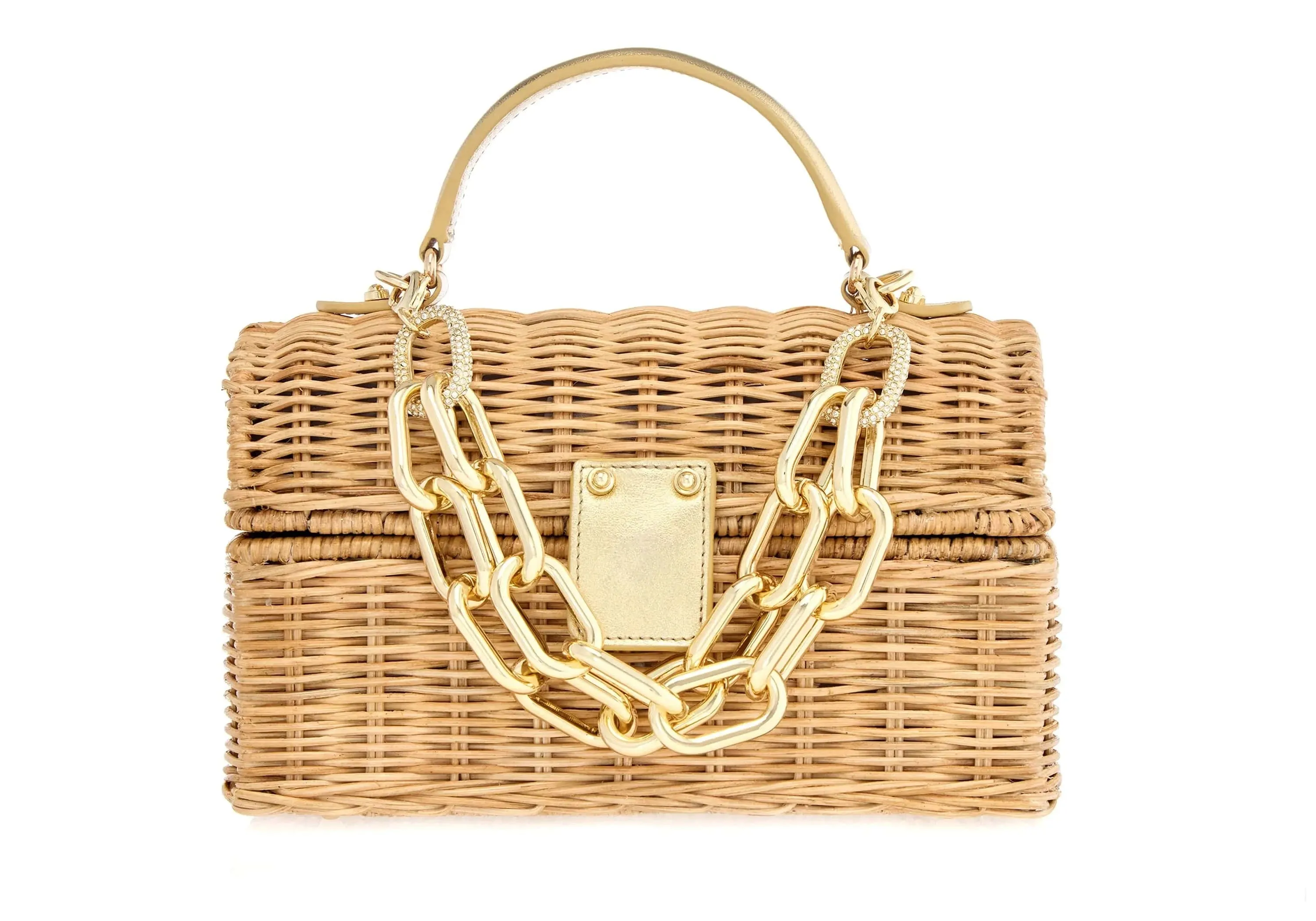 Isla Wicker Basket Natural Bag sold by Judith Leiber