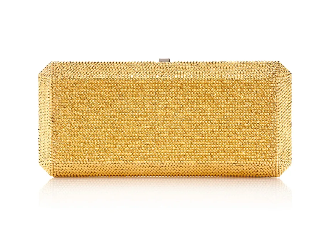 Slim Rectangle Gold sold by Judith Leiber