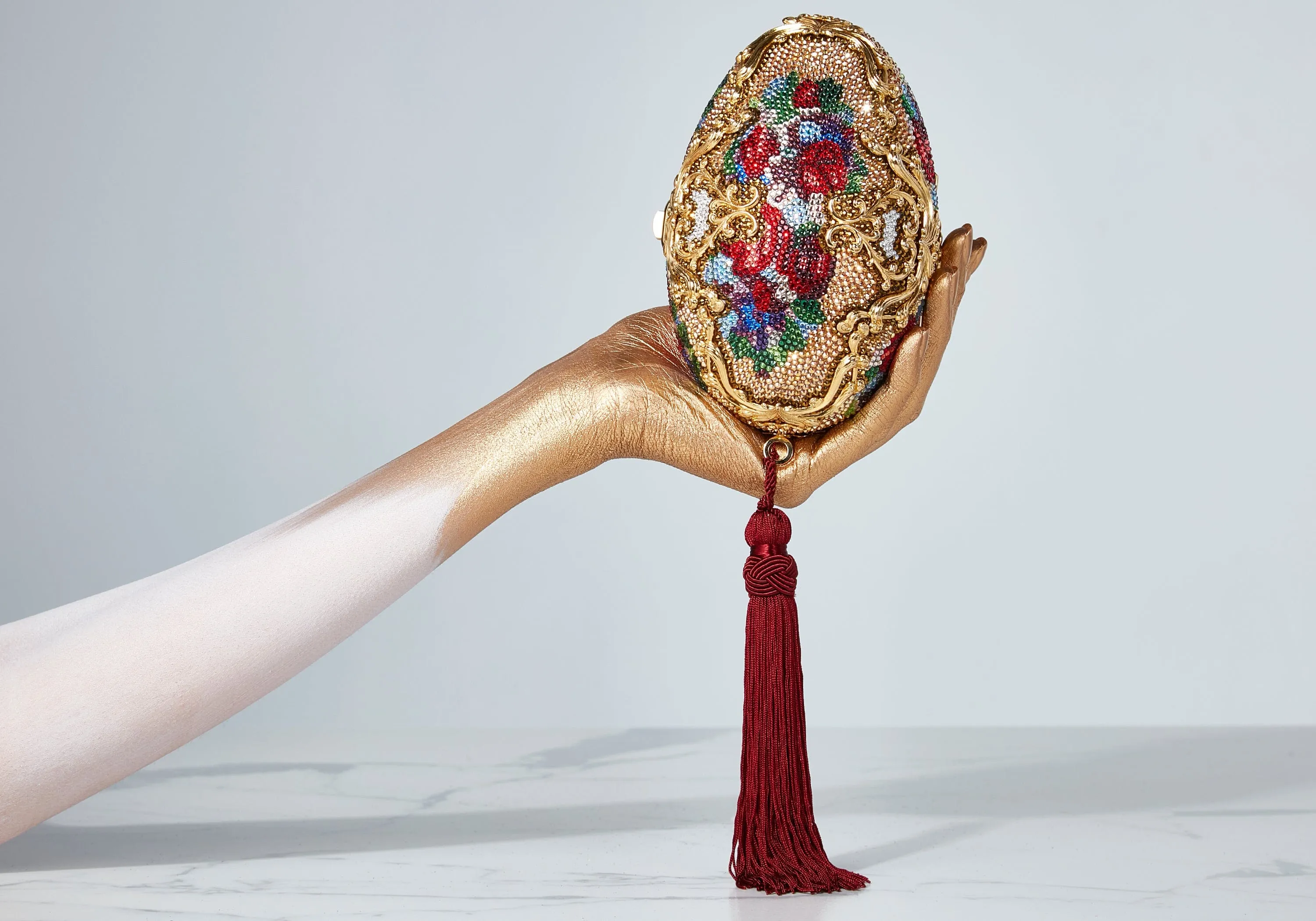 60th Anniversary Celebration Egg Filigree Savonnerie (Limited Edition 1970's) sold by Judith Leiber product image thumbnail 2