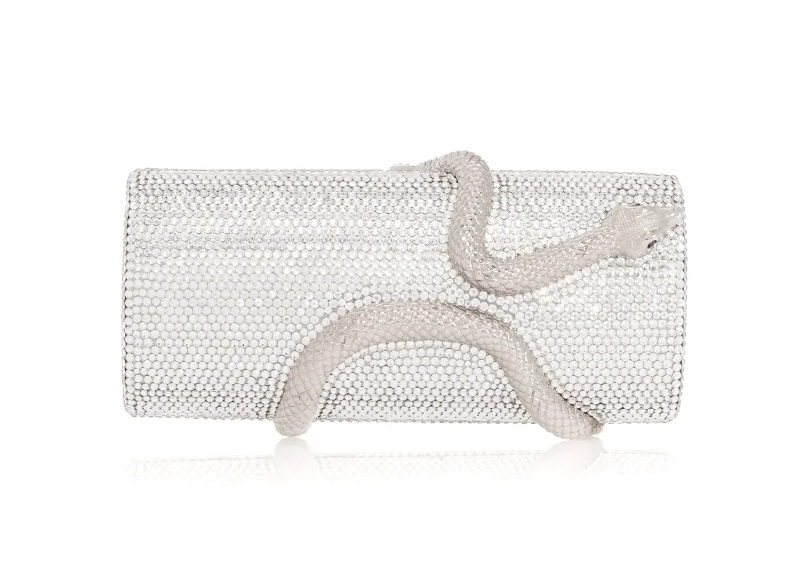 Spiral Snake Cylinder Silver made by Judith Leiber