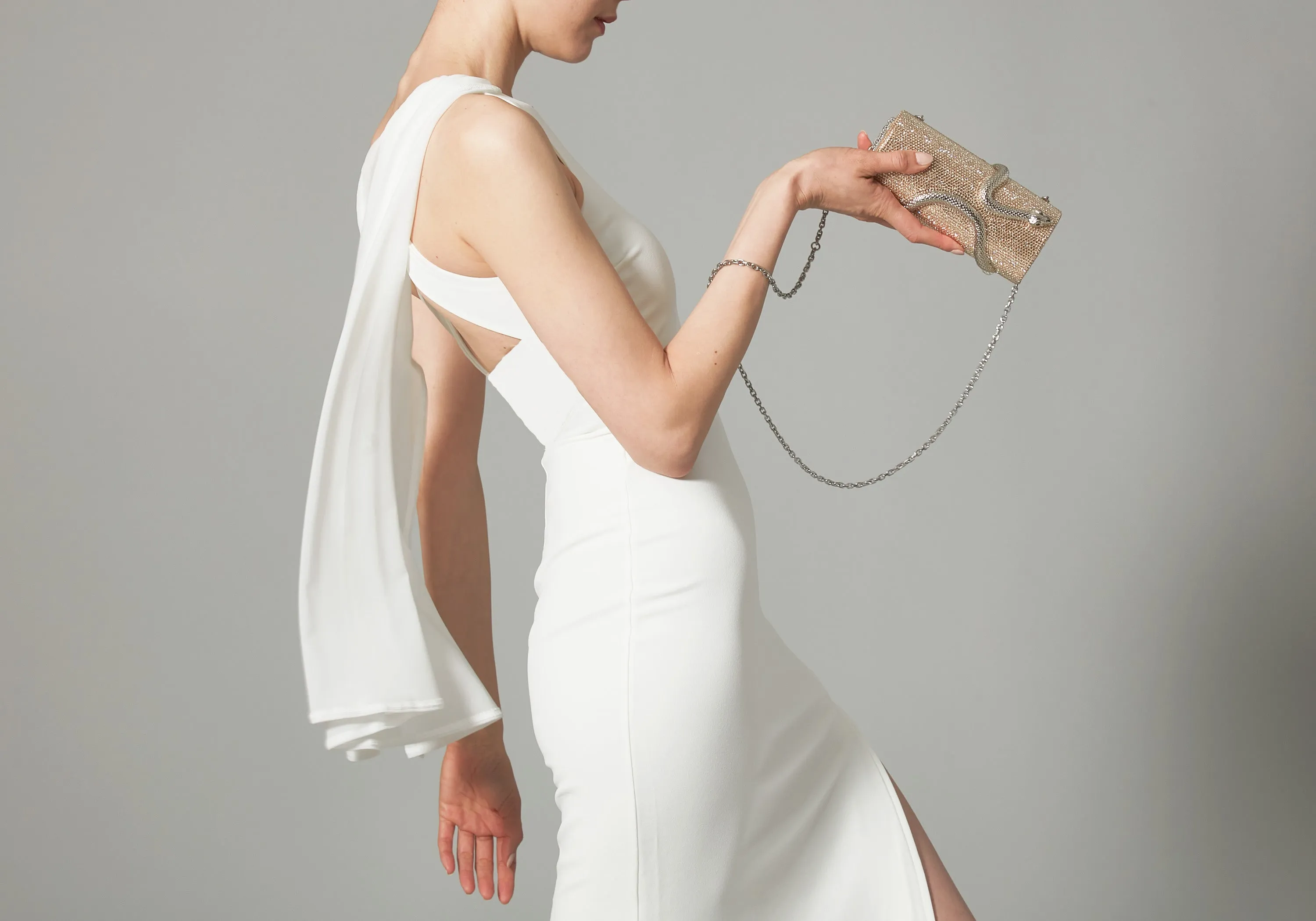 Spiral Snake Cylinder Prosecco Silver sold by Judith Leiber product image thumbnail 2