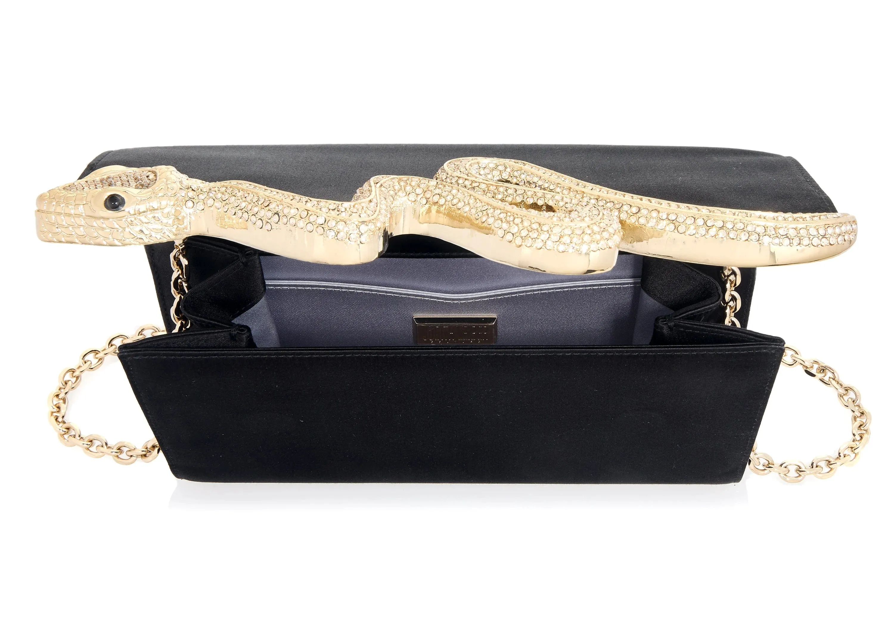 Serpent Fizzoni Champagne Black Satin sold by Judith Leiber product image thumbnail 3