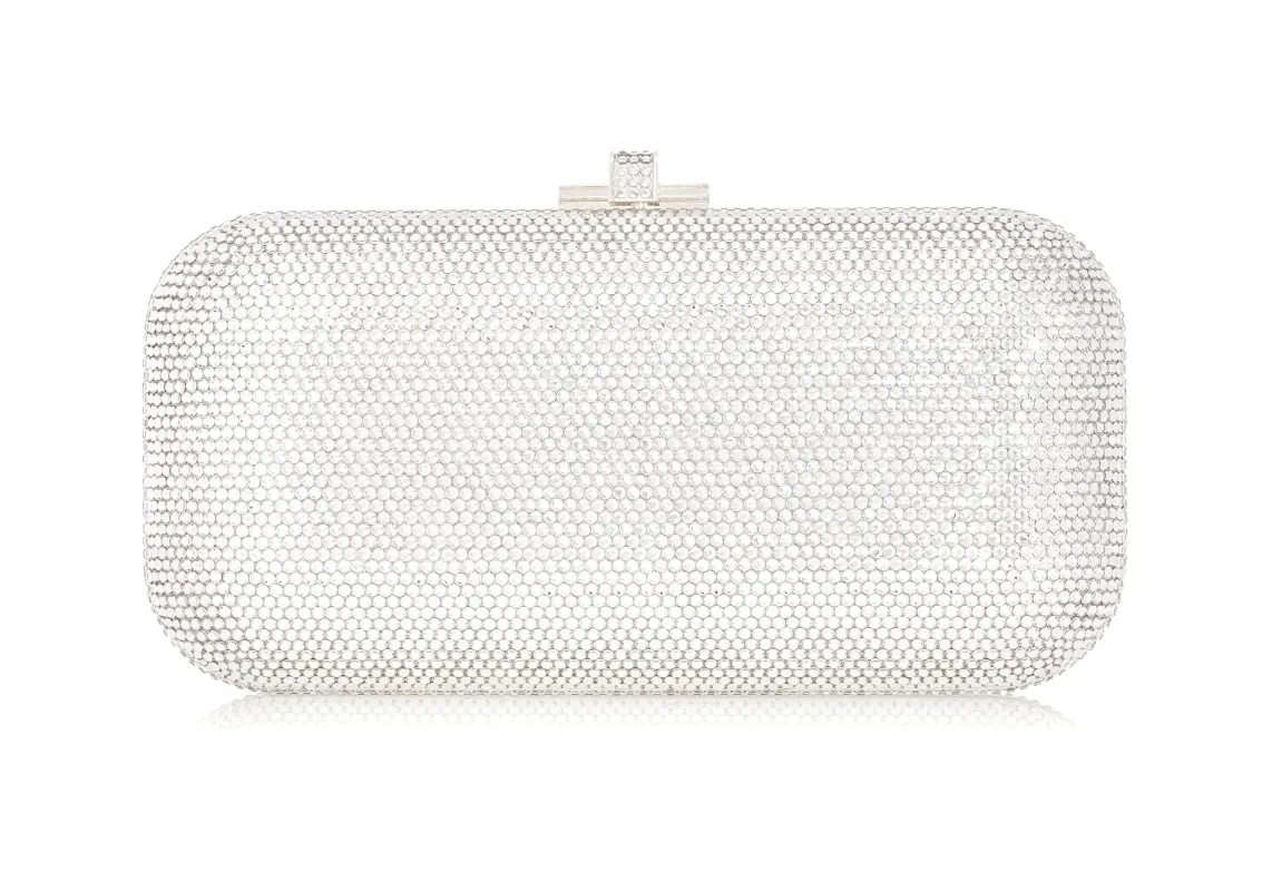 Long Slide Silver sold by Judith Leiber