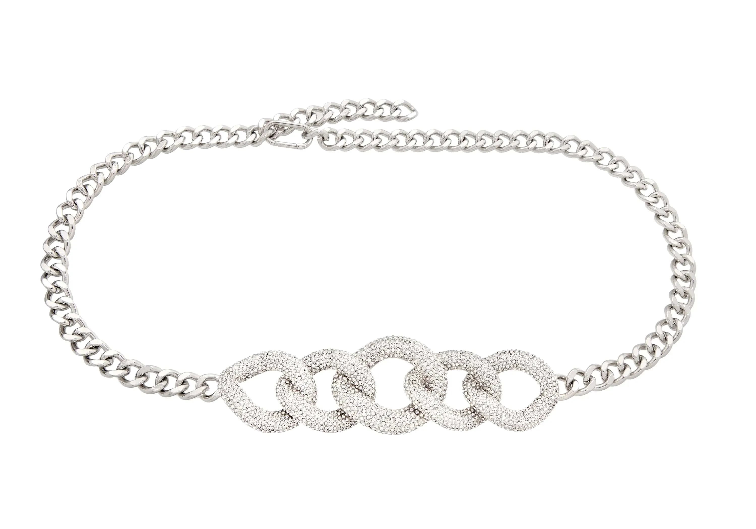 Fancy Curb Link Belt Pave Silver sold by Judith Leiber product image thumbnail 2