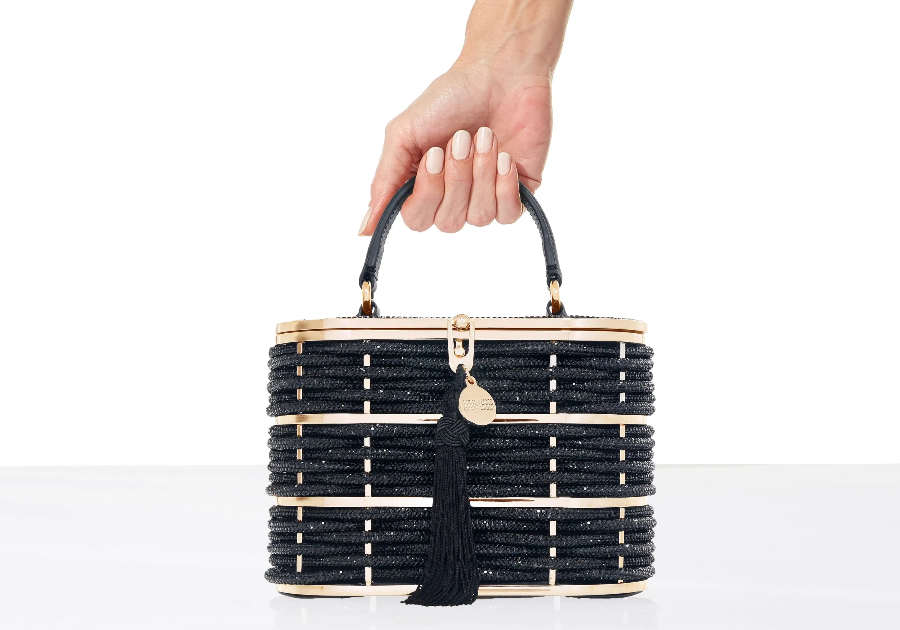 Willow Crystal Woven Top Handle Black sold by Judith Leiber product image thumbnail 2