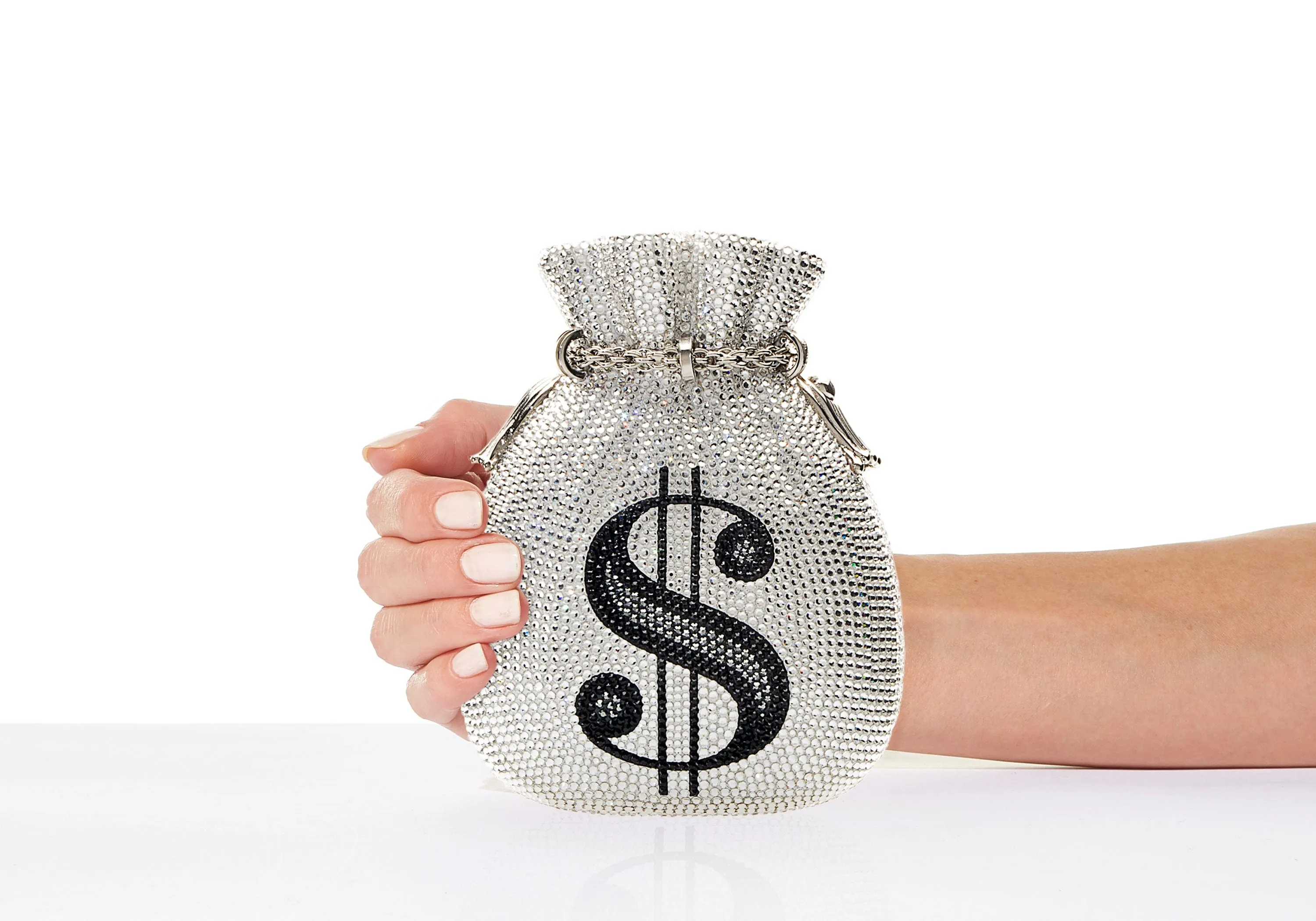 Money Bags Pouch Silver sold by Judith Leiber product image thumbnail 2