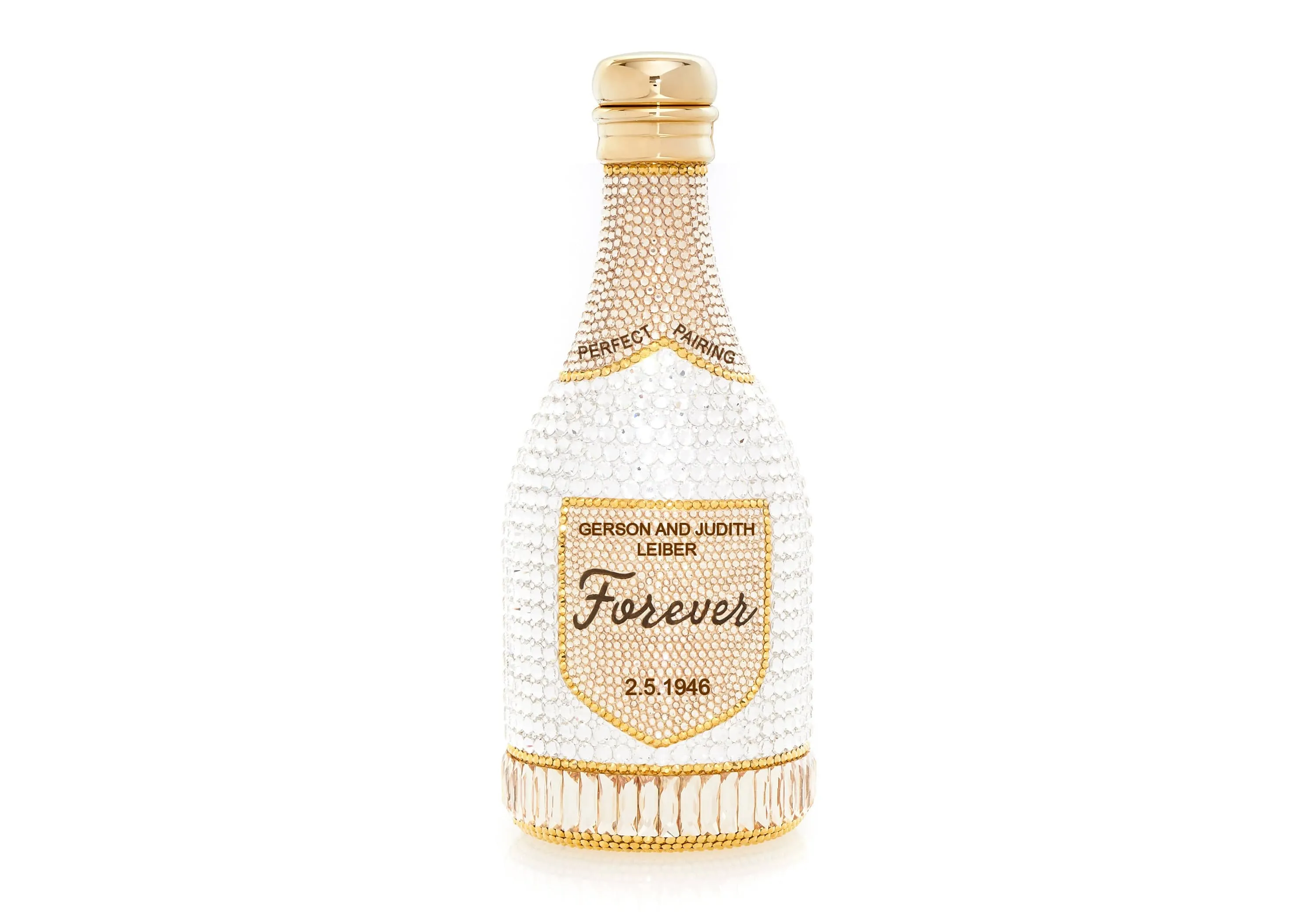 Bespoke Champagne Bottle Forever sold by Judith Leiber