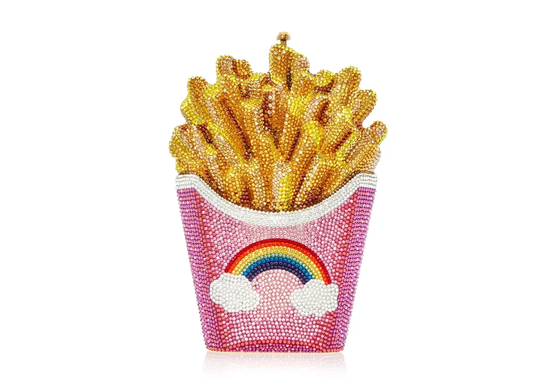 Designer Judith Leiber French Fries Rainbow Bag sold by Judith Leiber