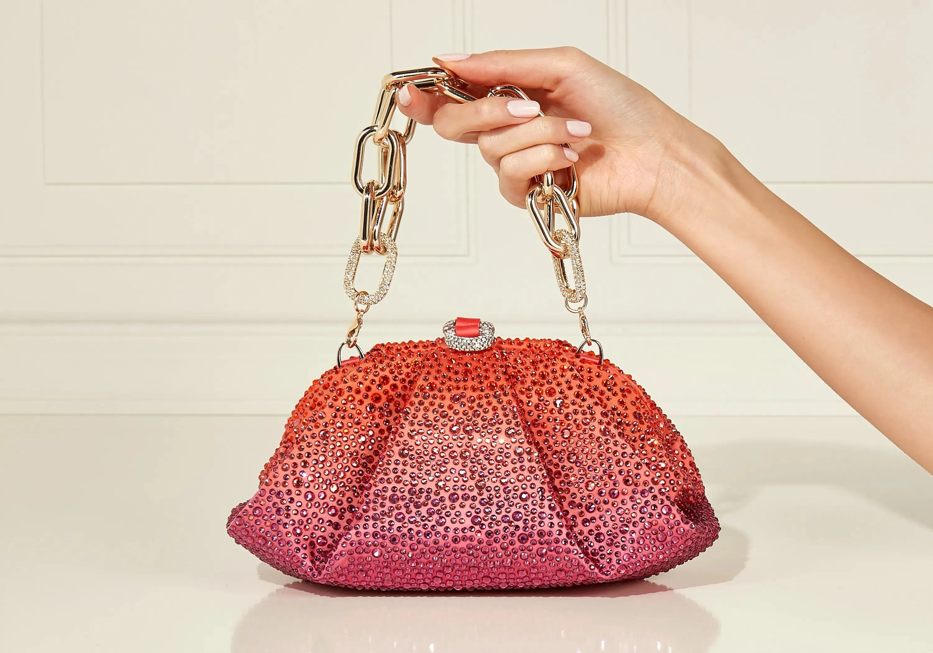 Gemma Crystal Caviar Gradient Flame sold by Judith Leiber product image thumbnail 2