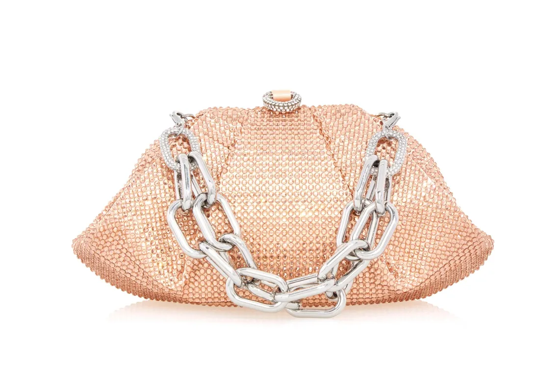 Gemma Crystal Light Peach sold by Judith Leiber