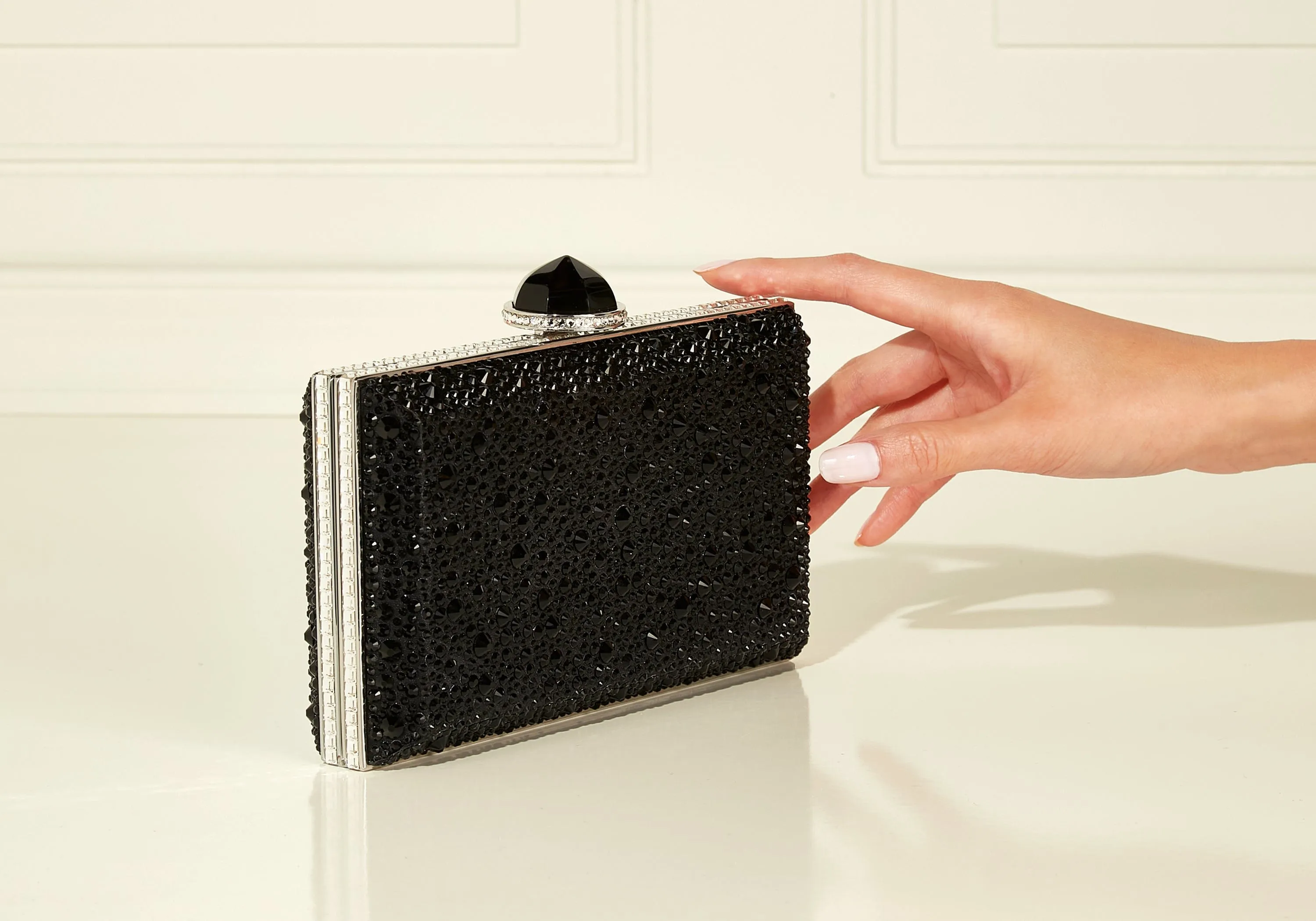 Skylar Crystal Caviar Black sold by Judith Leiber product image thumbnail 2