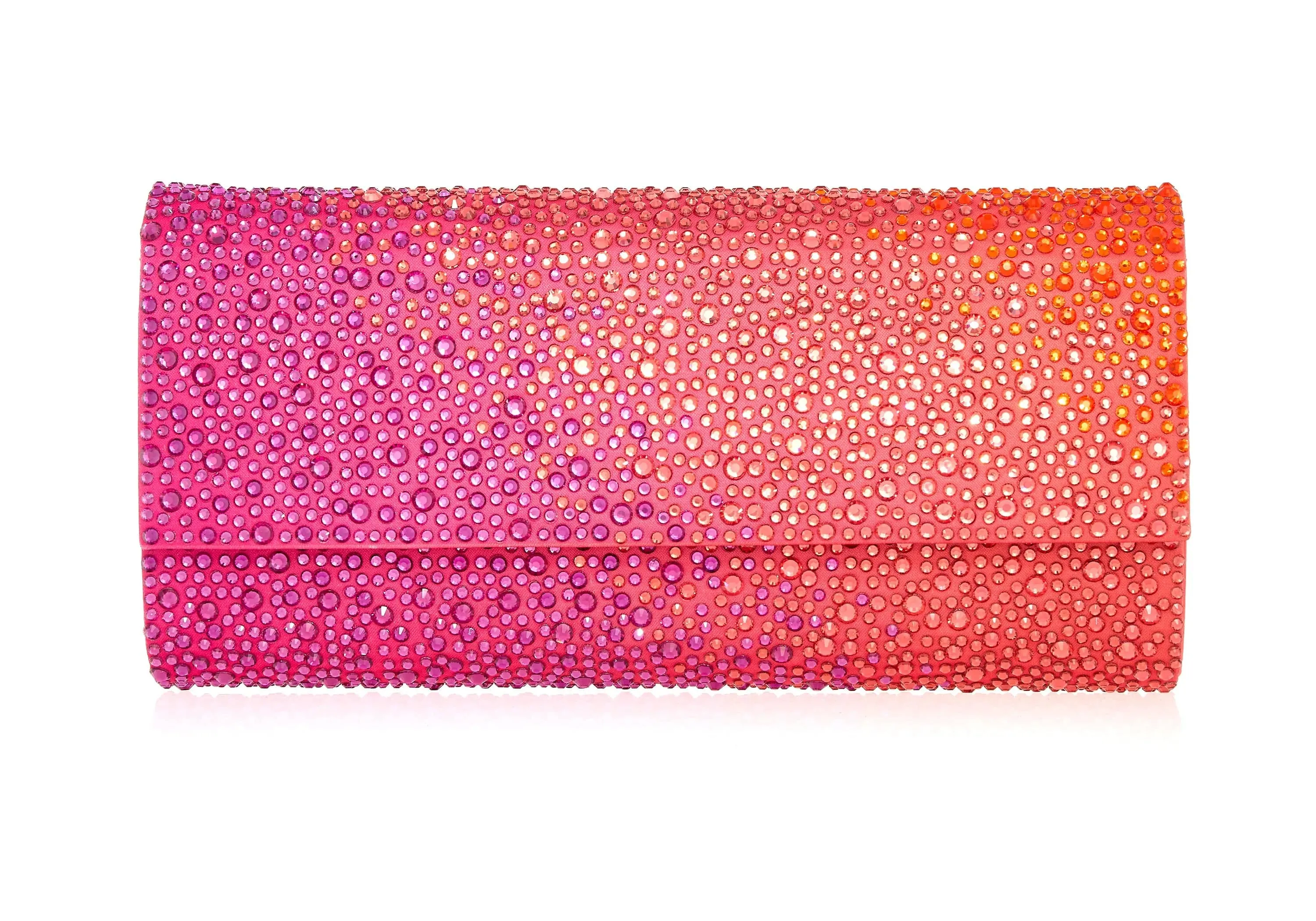 Perry Crystal Caviar Gradient Flame sold by Judith Leiber