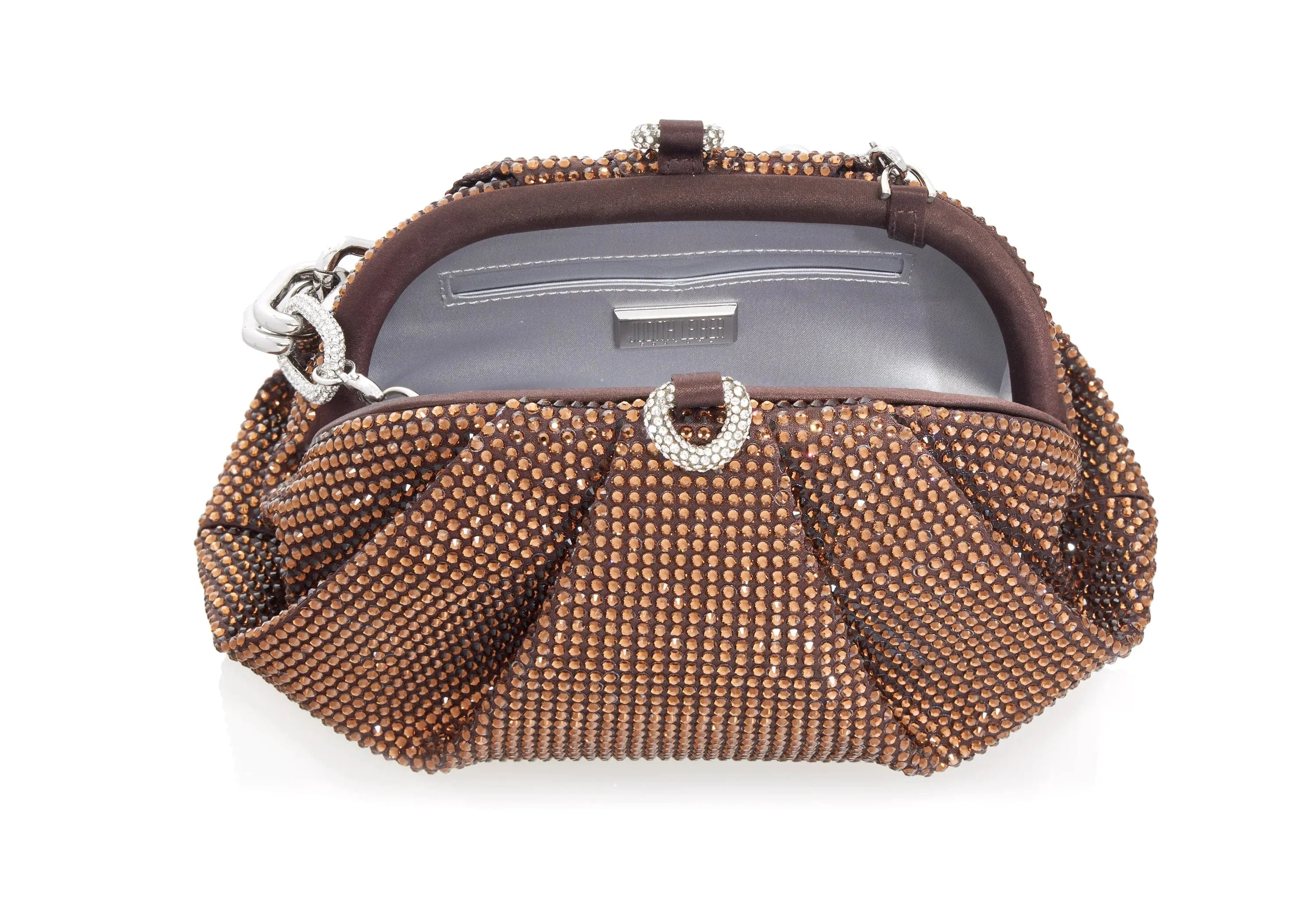 Gemma Crystal Chocolate Brown Evening Bag sold by Judith Leiber product image thumbnail 3