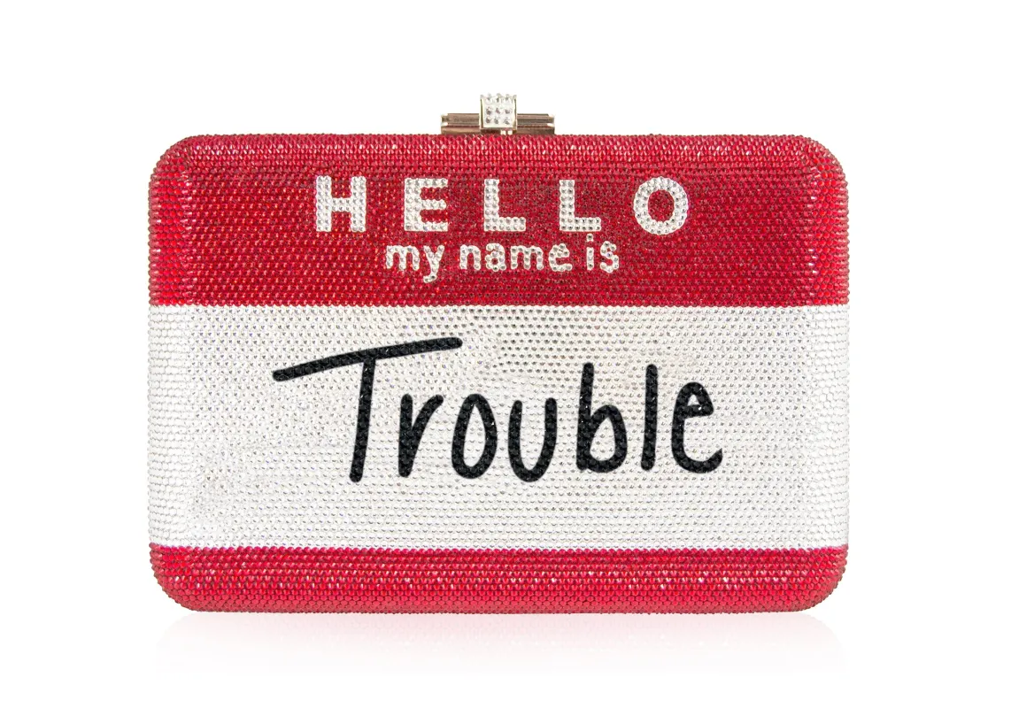 Hello My Name Is Monogram sold by Judith Leiber