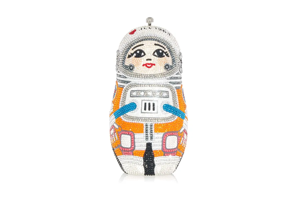 Astronaut Crystal Clutch Bag sold by Judith Leiber