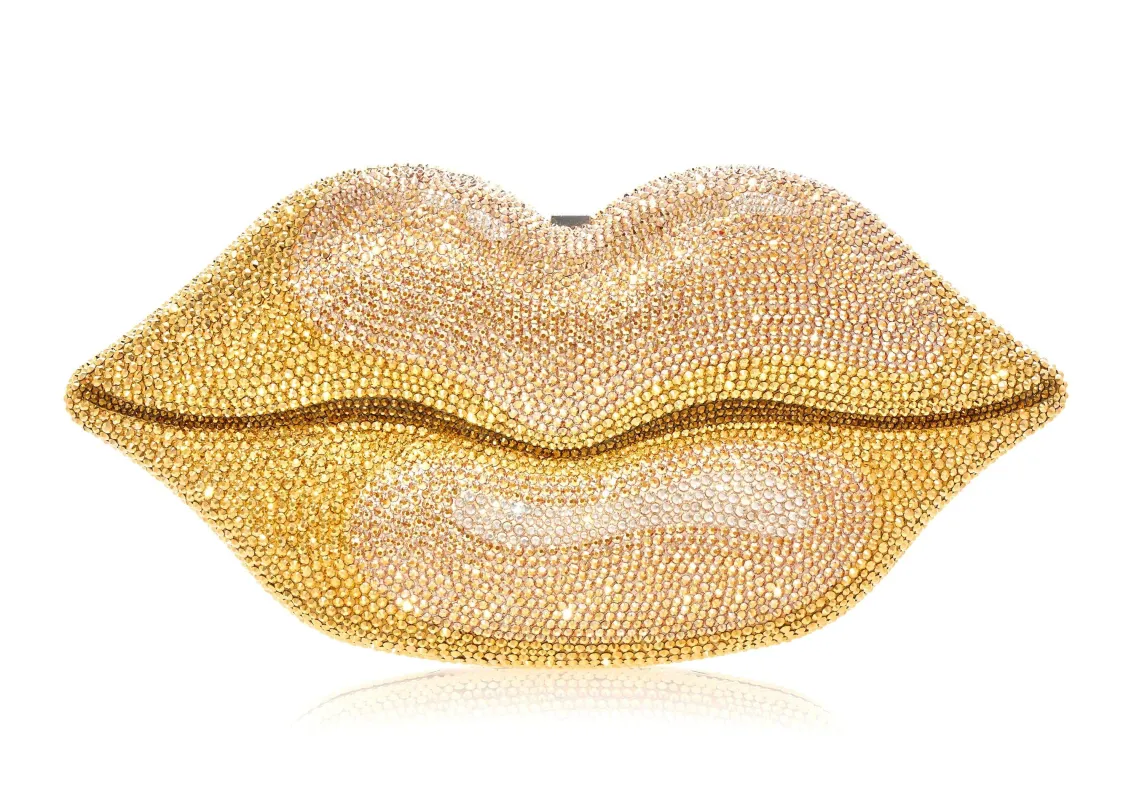 Hot Lips Gold sold by Judith Leiber
