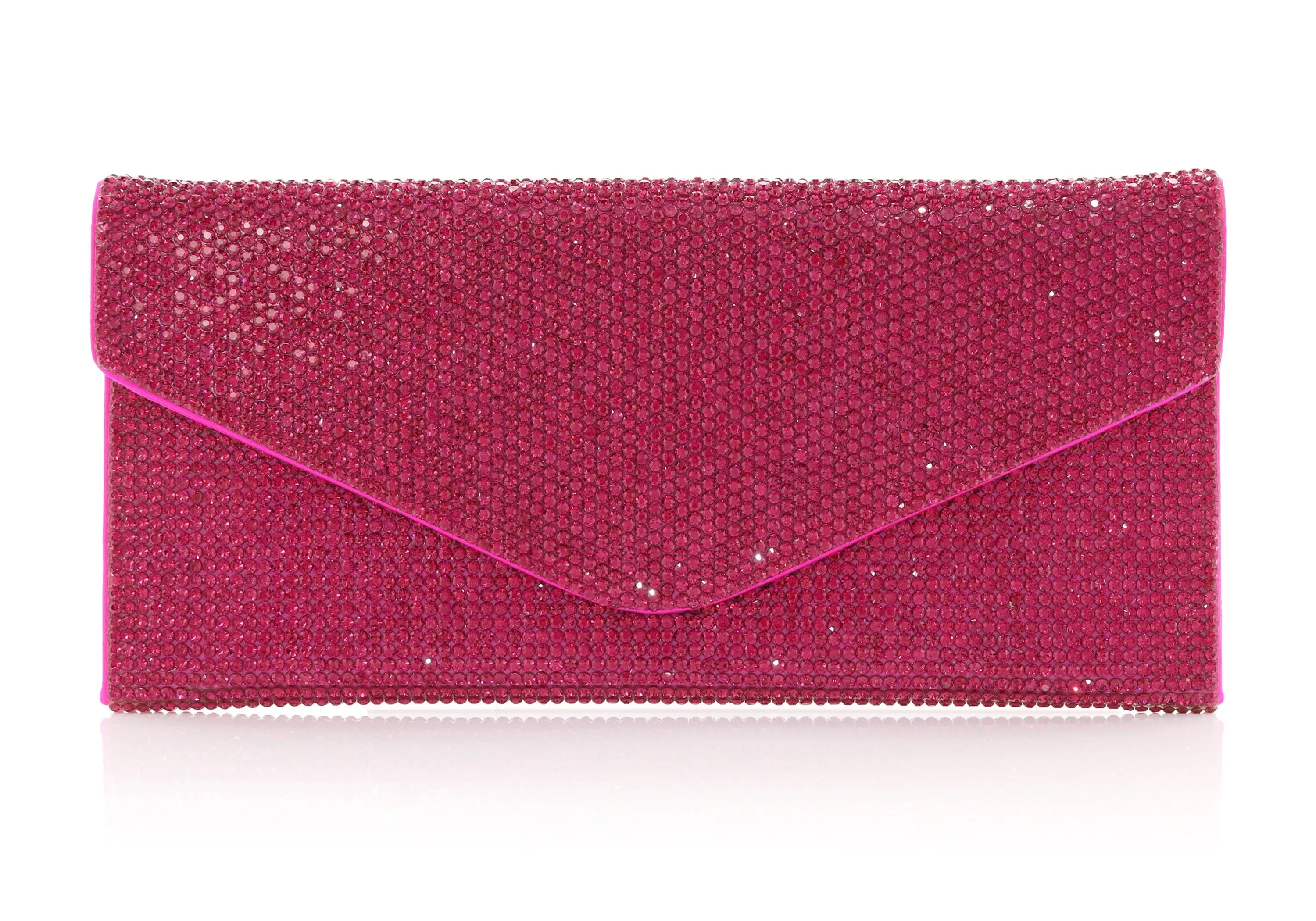 Crystal Envelope Fuchsia sold by Judith Leiber