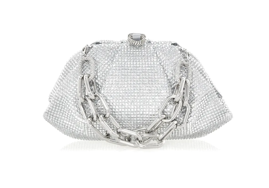 Gemma Crystal Silver sold by Judith Leiber