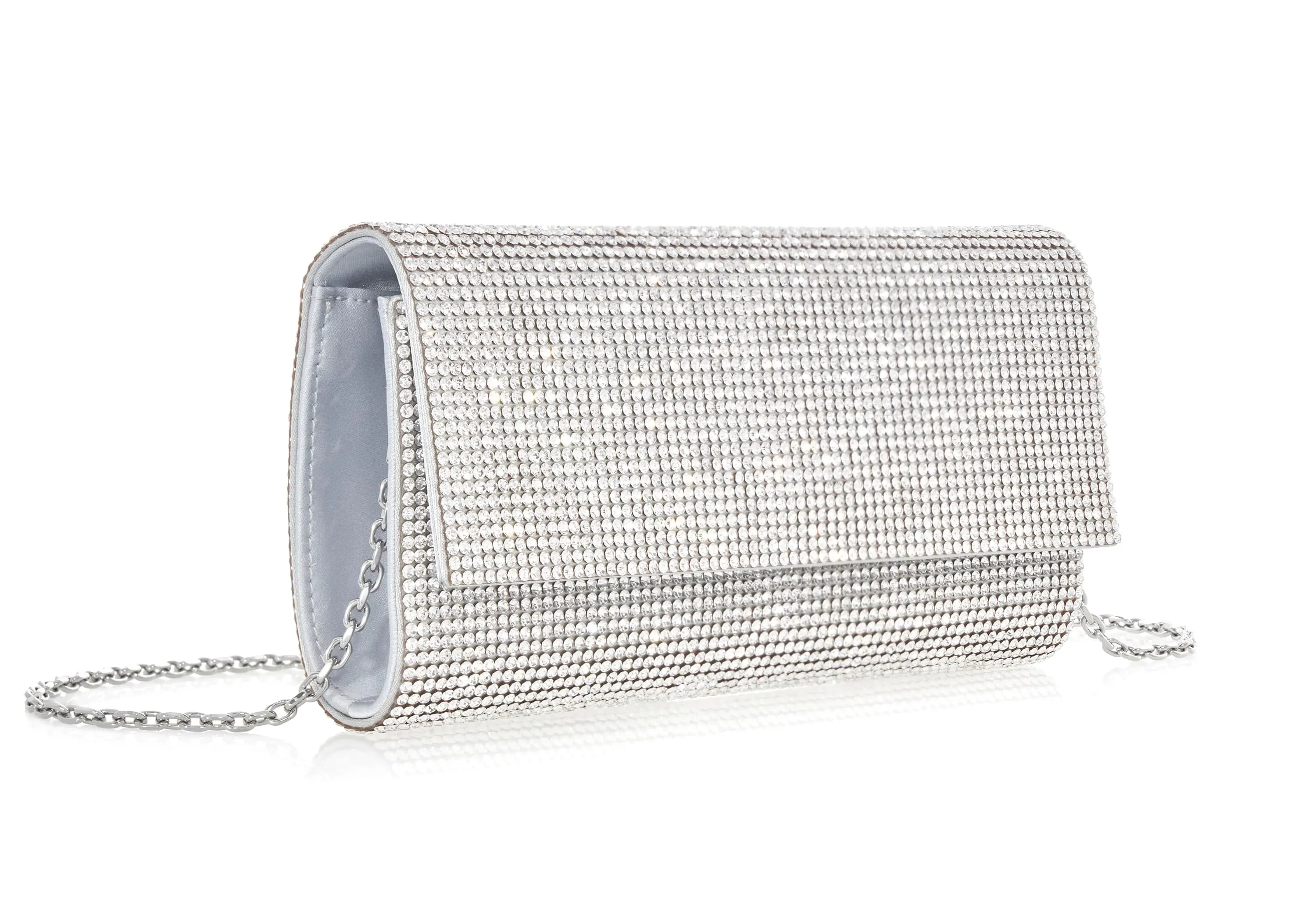 Perry Crystal Silver Clutch sold by Judith Leiber product image thumbnail 3