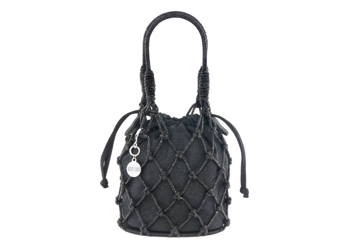 Sparkle Net Pouch Black sold by Judith Leiber