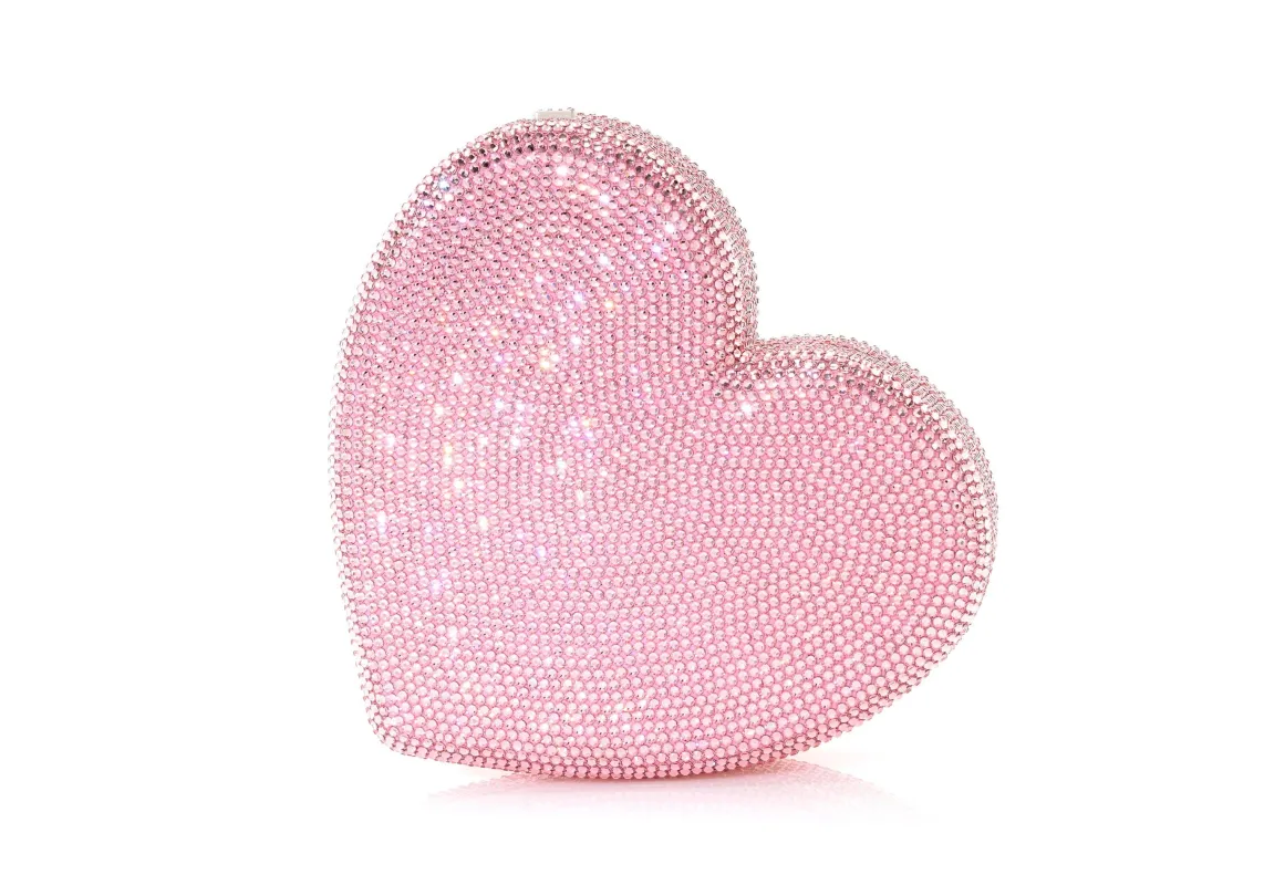 Heart Clutch Pink Designer Bag sold by Judith Leiber