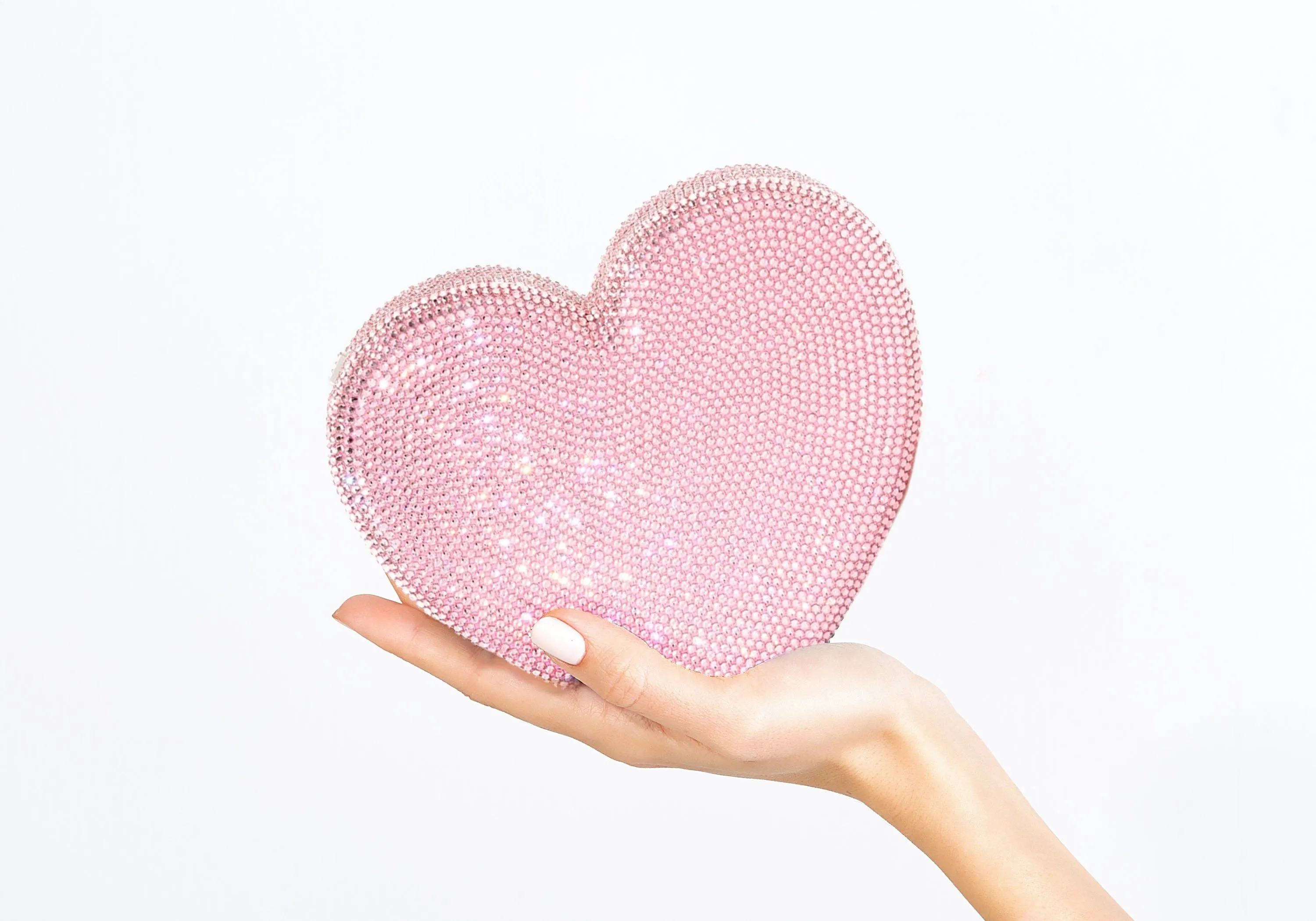 Heart Clutch Pink Designer Bag sold by Judith Leiber product image thumbnail 2