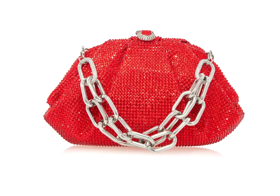 Gemma Crystal Red sold by Judith Leiber
