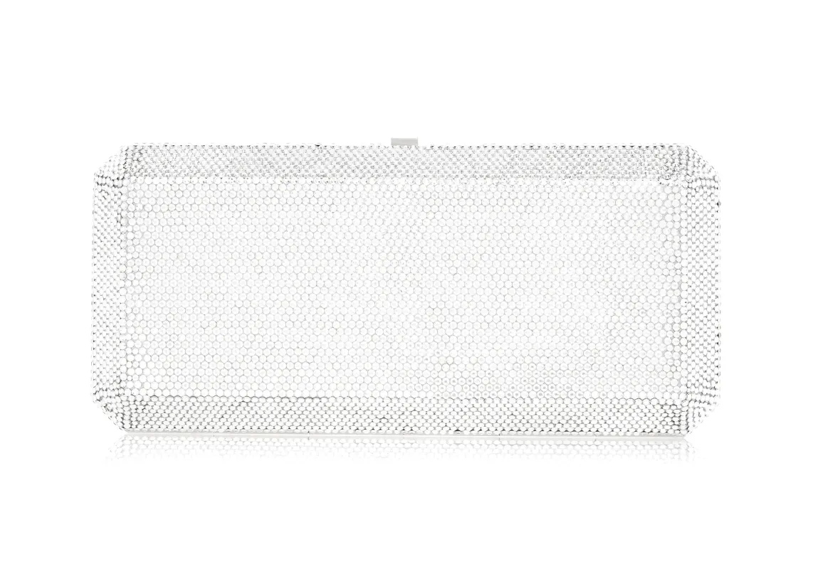 Slim Rectangle Silver sold by Judith Leiber