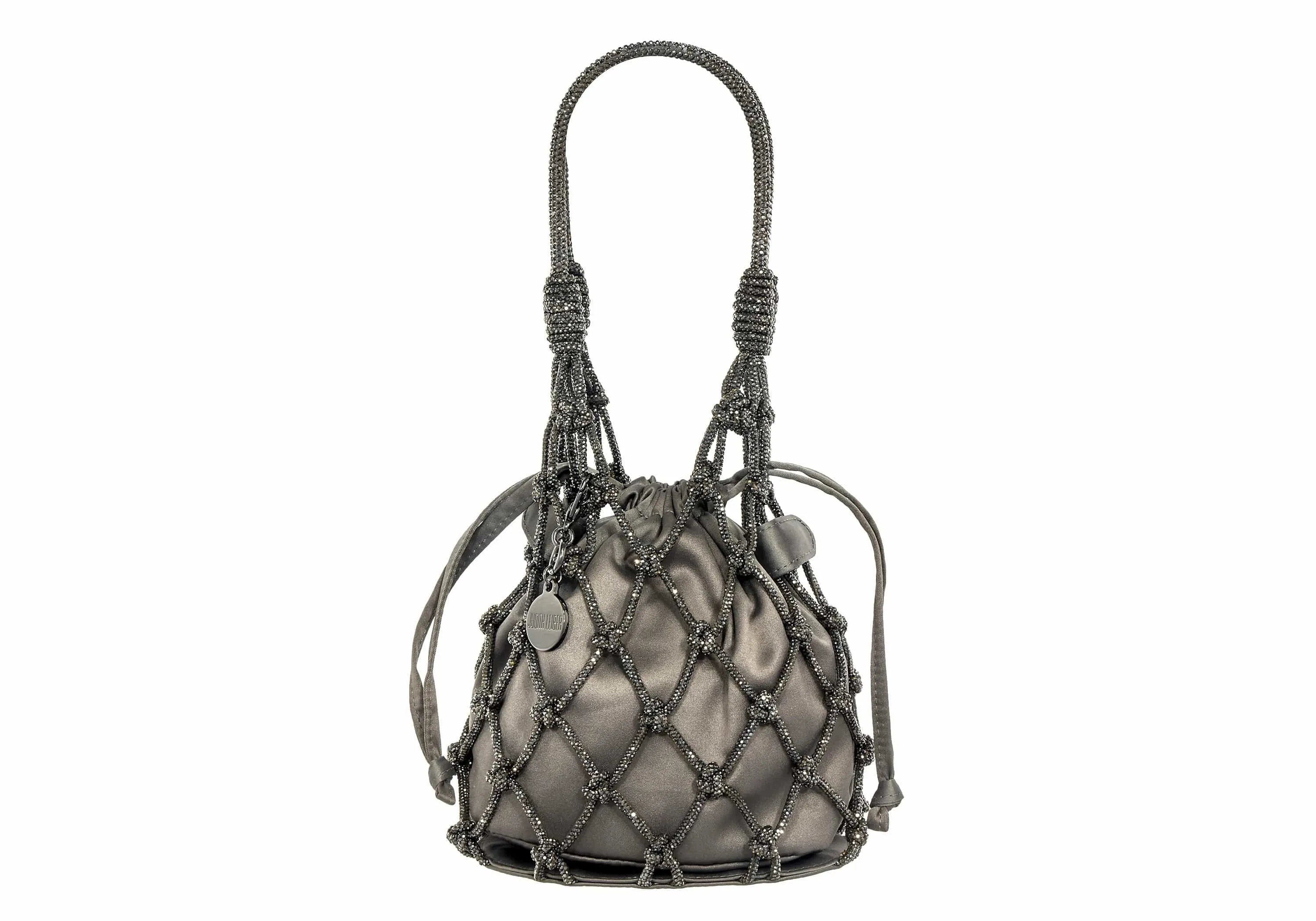 Sparkle Net Pouch Gray sold by Judith Leiber