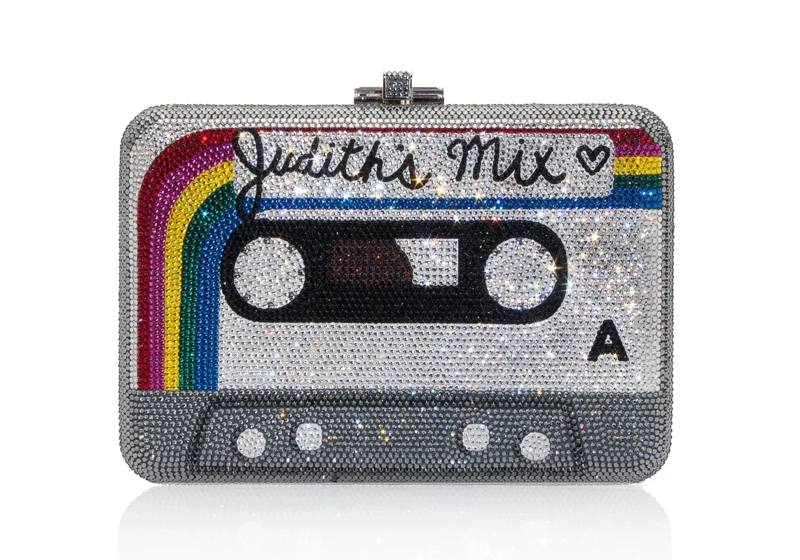 Bespoke Rainbow Mix Slim Slide sold by Judith Leiber