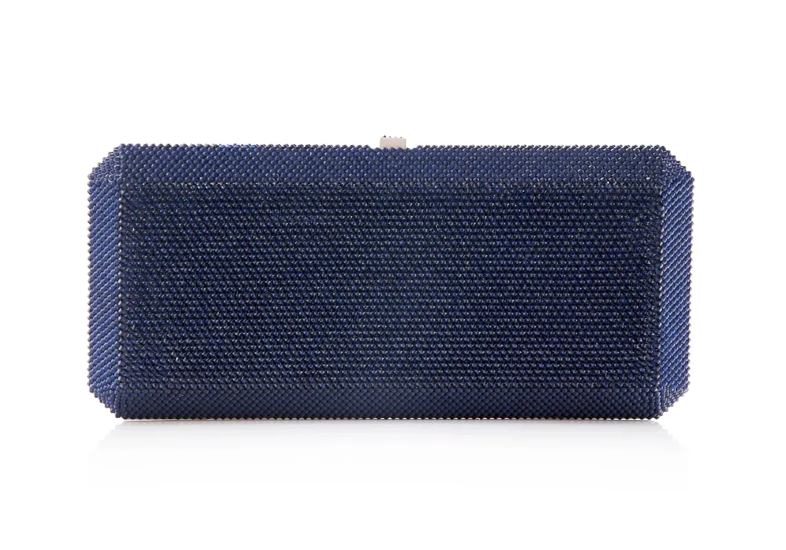 Slim Rectangle Navy sold by Judith Leiber