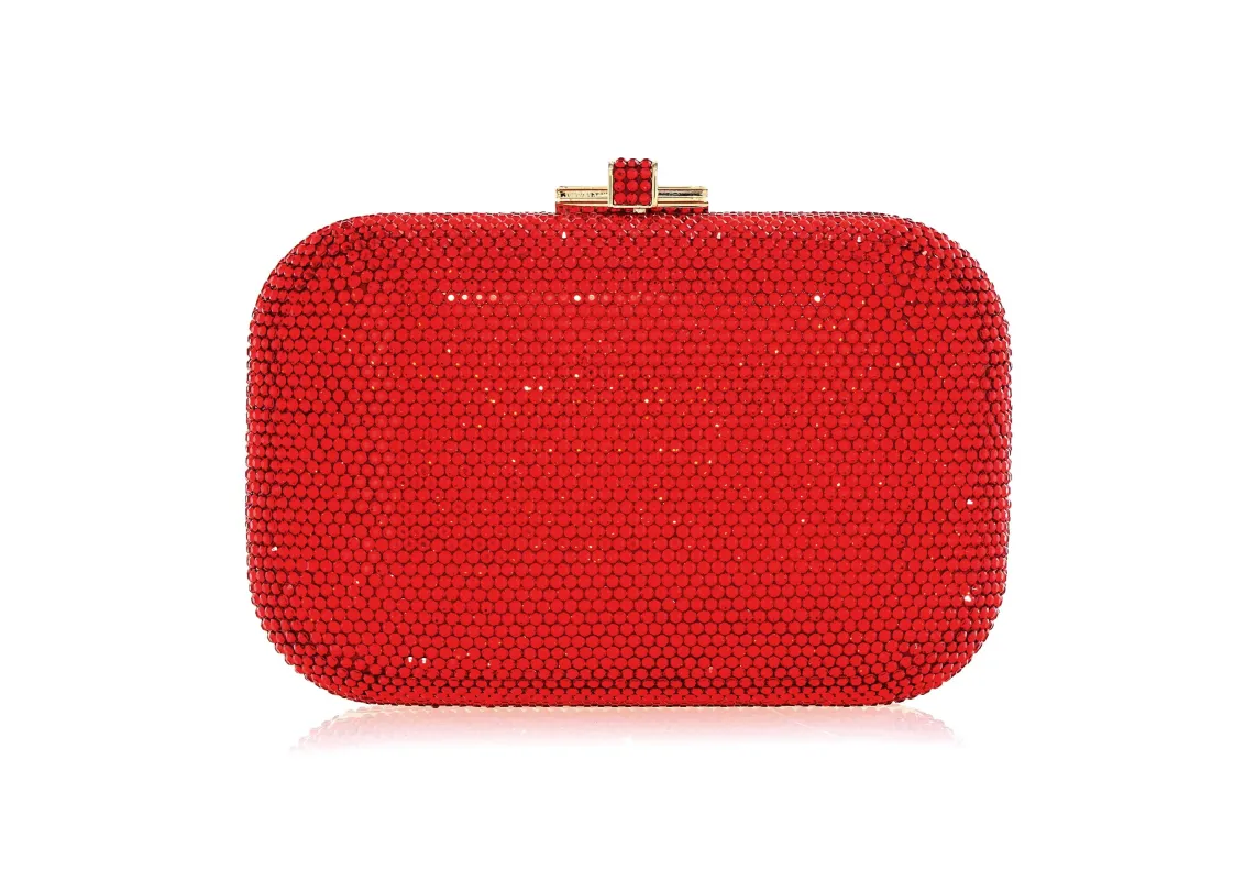 Slide Lock Red sold by Judith Leiber