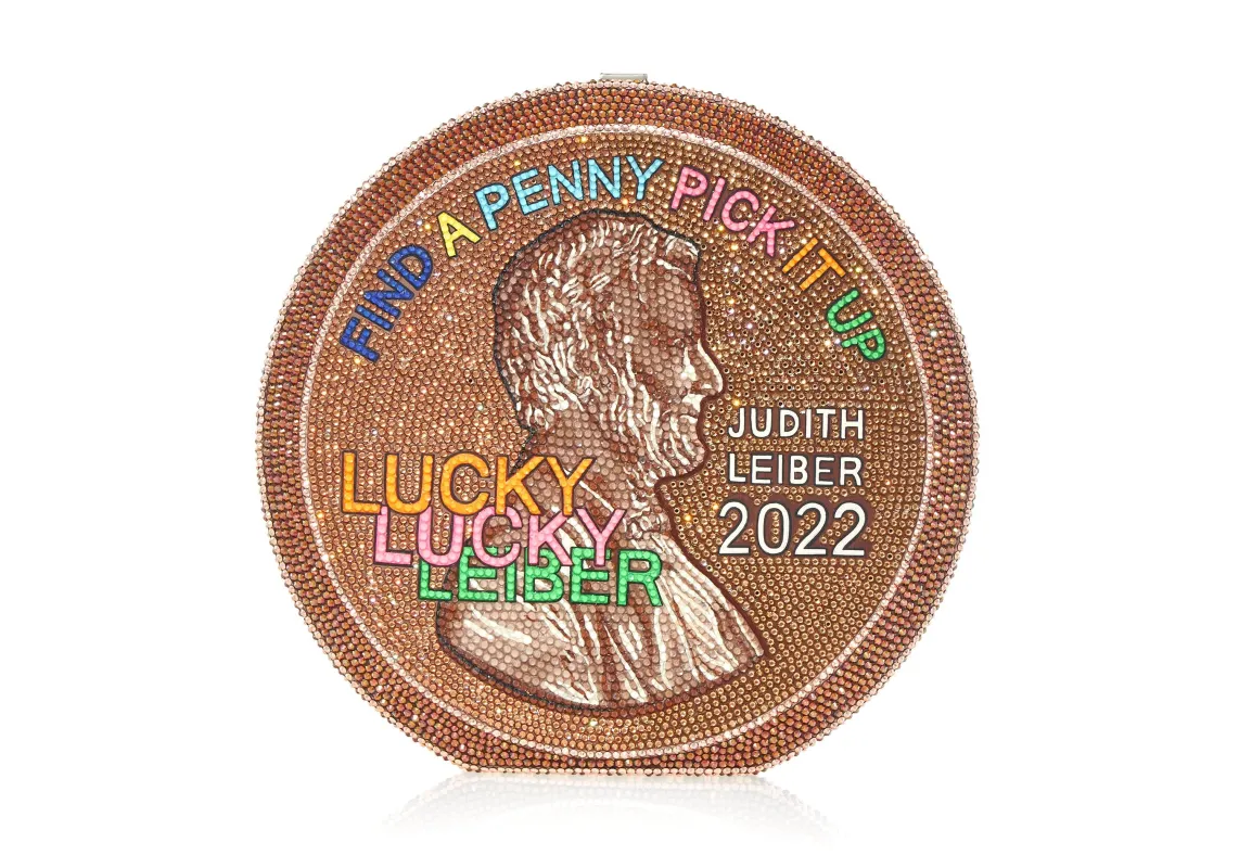 Lucky Penny Disc sold by Judith Leiber